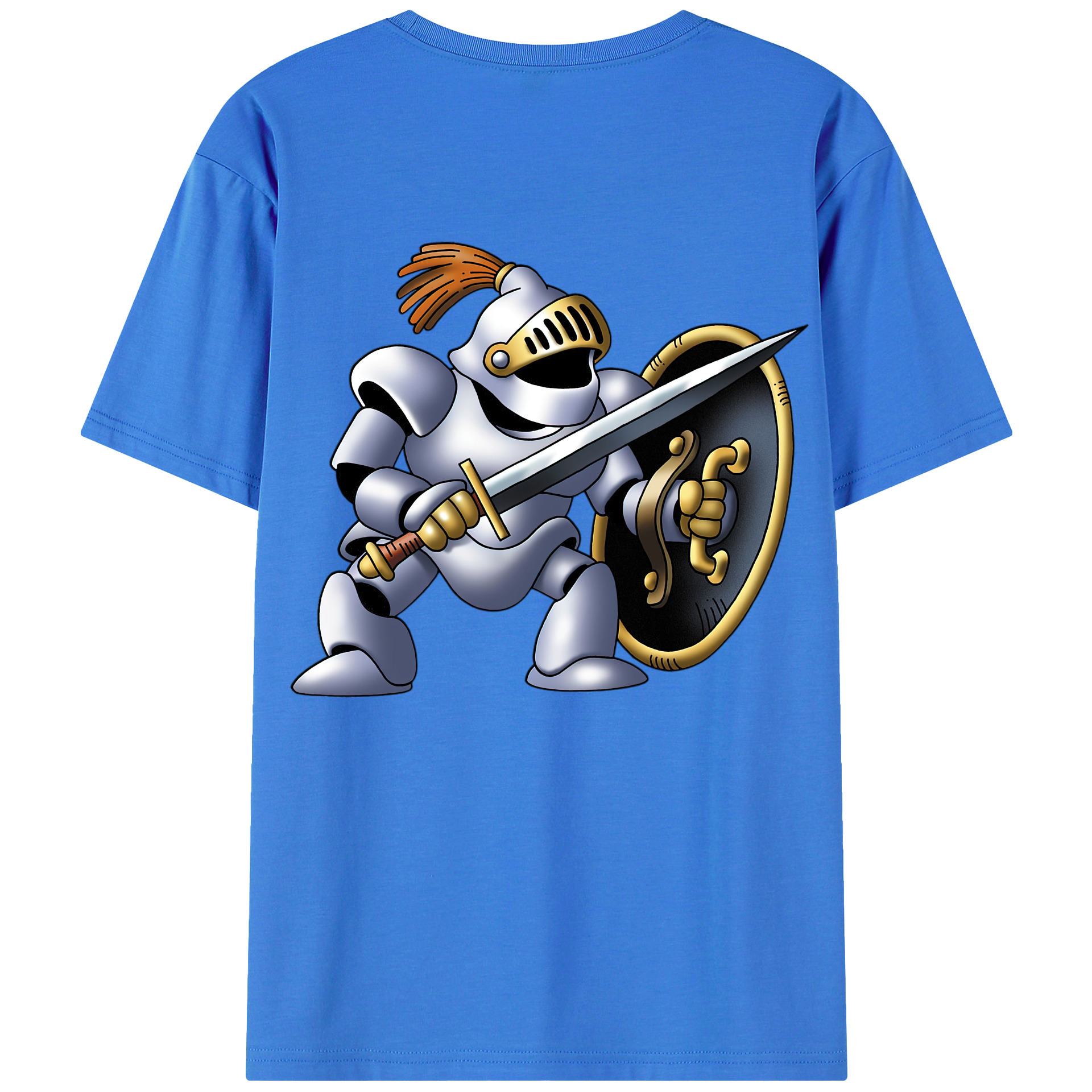 （画像用） ドラゴンクエスト Doragon Kuesuto Dragon Quest 綿100％ メンズ半袖Tシャツ（バックプリント） 通気性