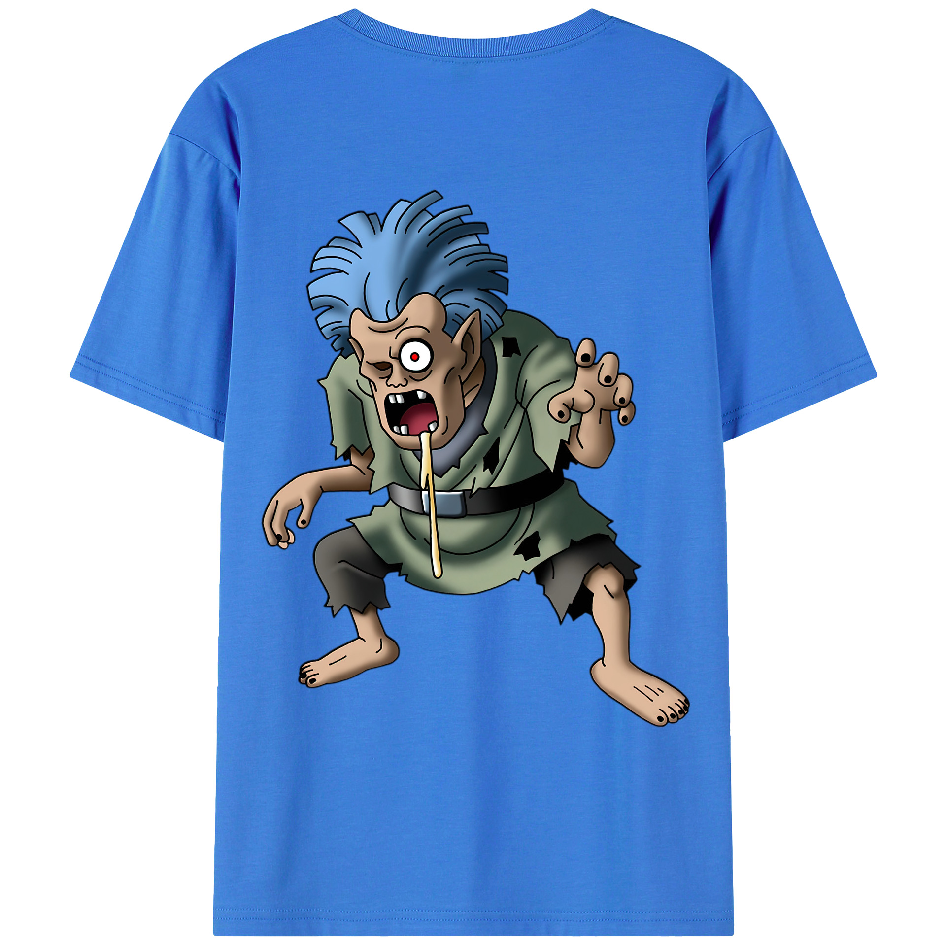 （画像用） ドラゴンクエスト Doragon Kuesuto Dragon Quest 綿100％ メンズ半袖Tシャツ（バックプリント） 通気性
