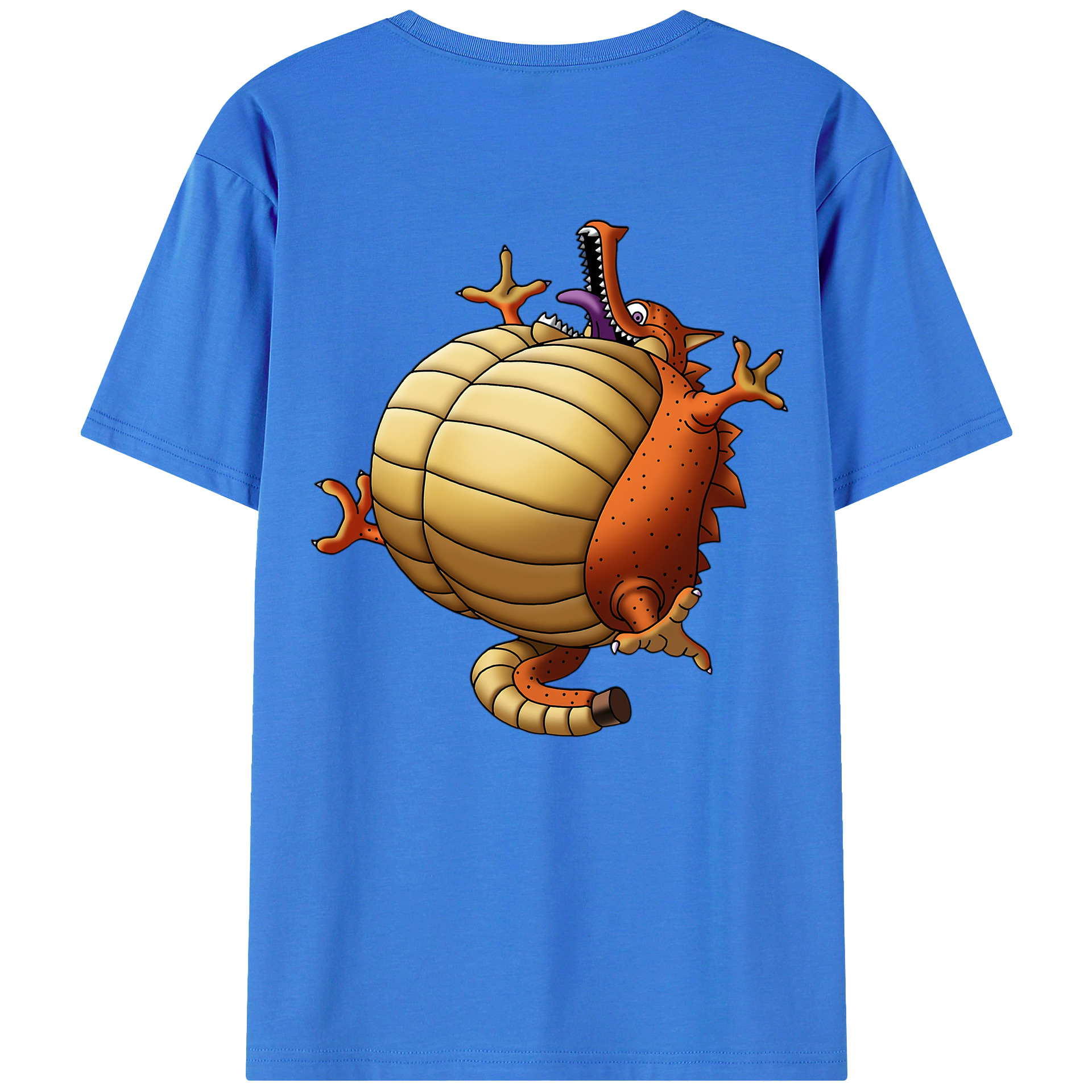 （画像用） ドラゴンクエスト Doragon Kuesuto Dragon Quest 綿100％ メンズ半袖Tシャツ（バックプリント） 通気性