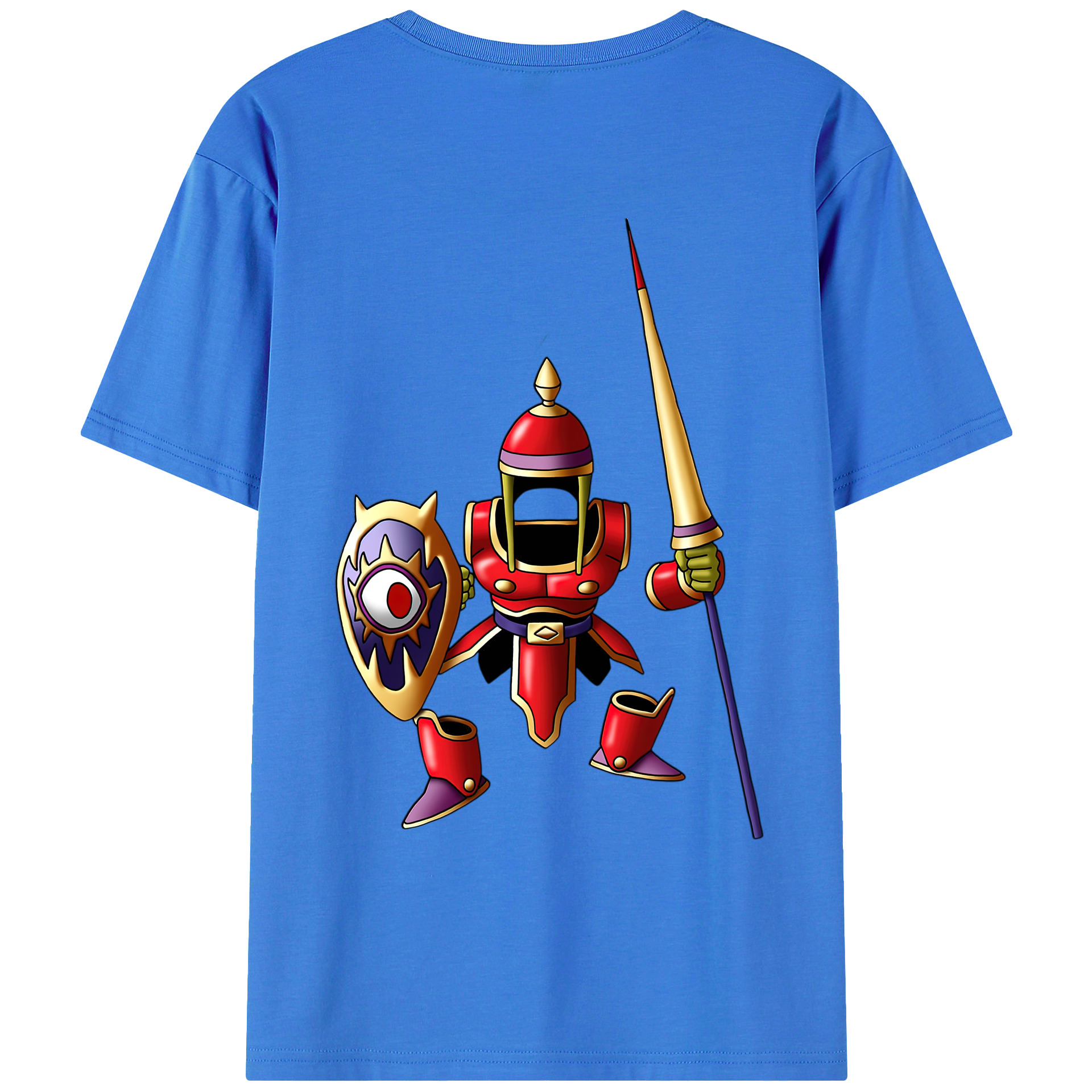 （画像用） ドラゴンクエスト Doragon Kuesuto Dragon Quest 綿100％ メンズ半袖Tシャツ（バックプリント） 通気性