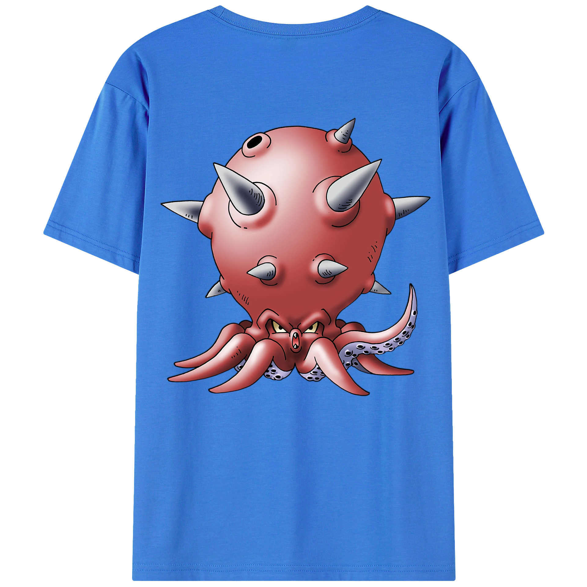 （画像用） ドラゴンクエスト Doragon Kuesuto Dragon Quest 綿100％ メンズ半袖Tシャツ（バックプリント） 通気性