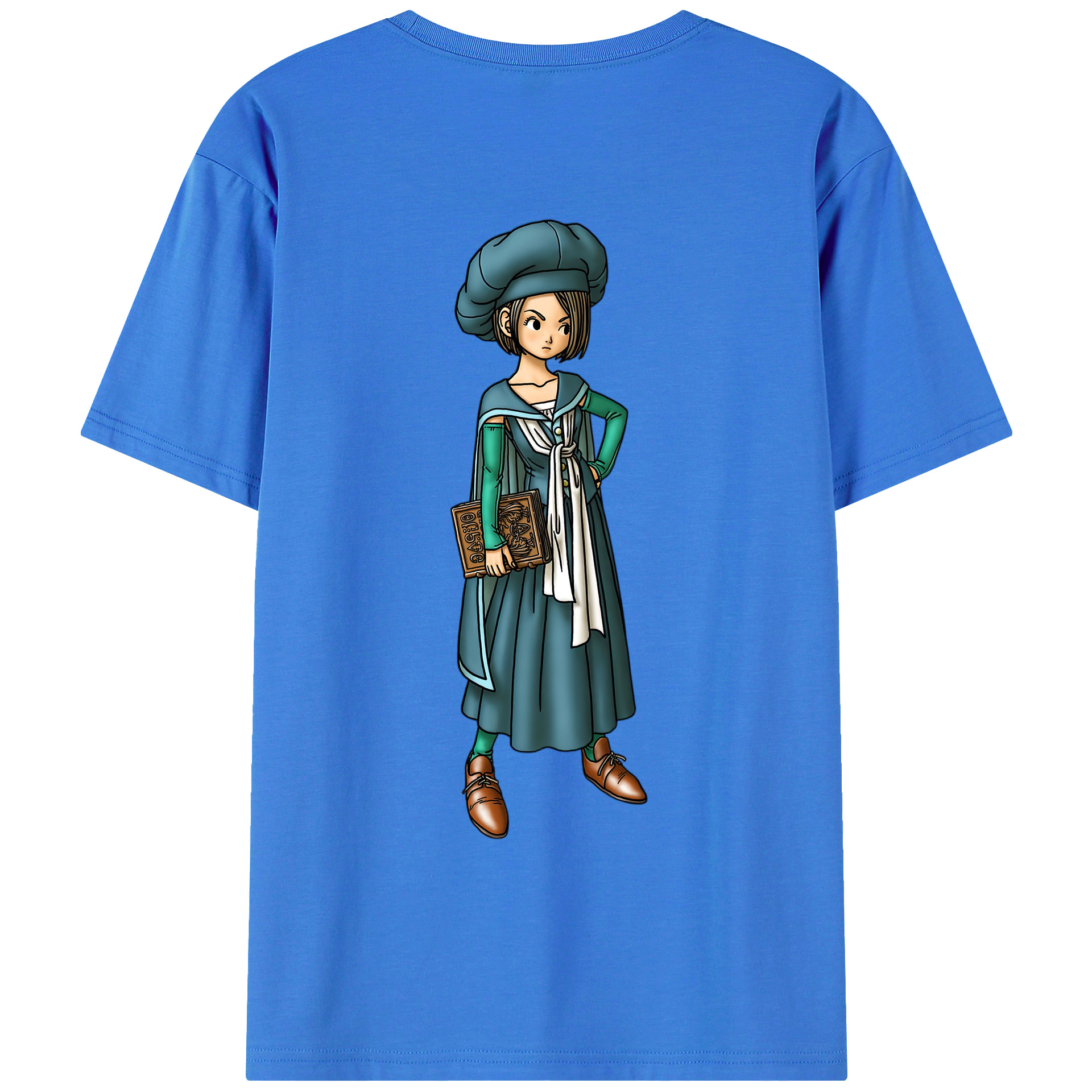 （画像用） ドラゴンクエスト Doragon Kuesuto Dragon Quest 綿100％ メンズ半袖Tシャツ（バックプリント） 通気性