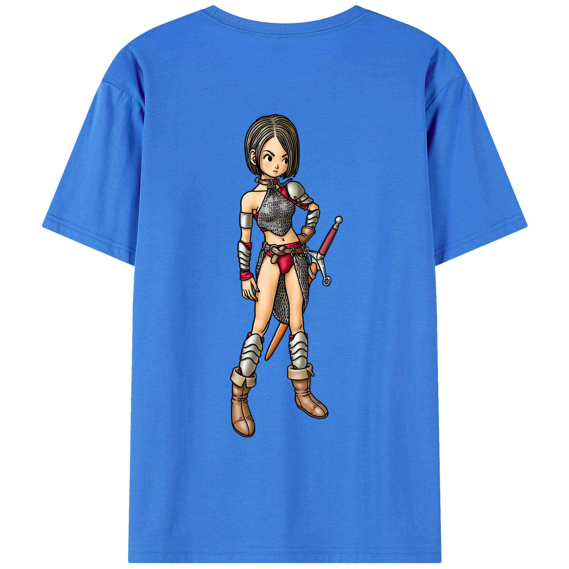 （画像用） ドラゴンクエスト Doragon Kuesuto Dragon Quest 綿100％ メンズ半袖Tシャツ（バックプリント） 通気性