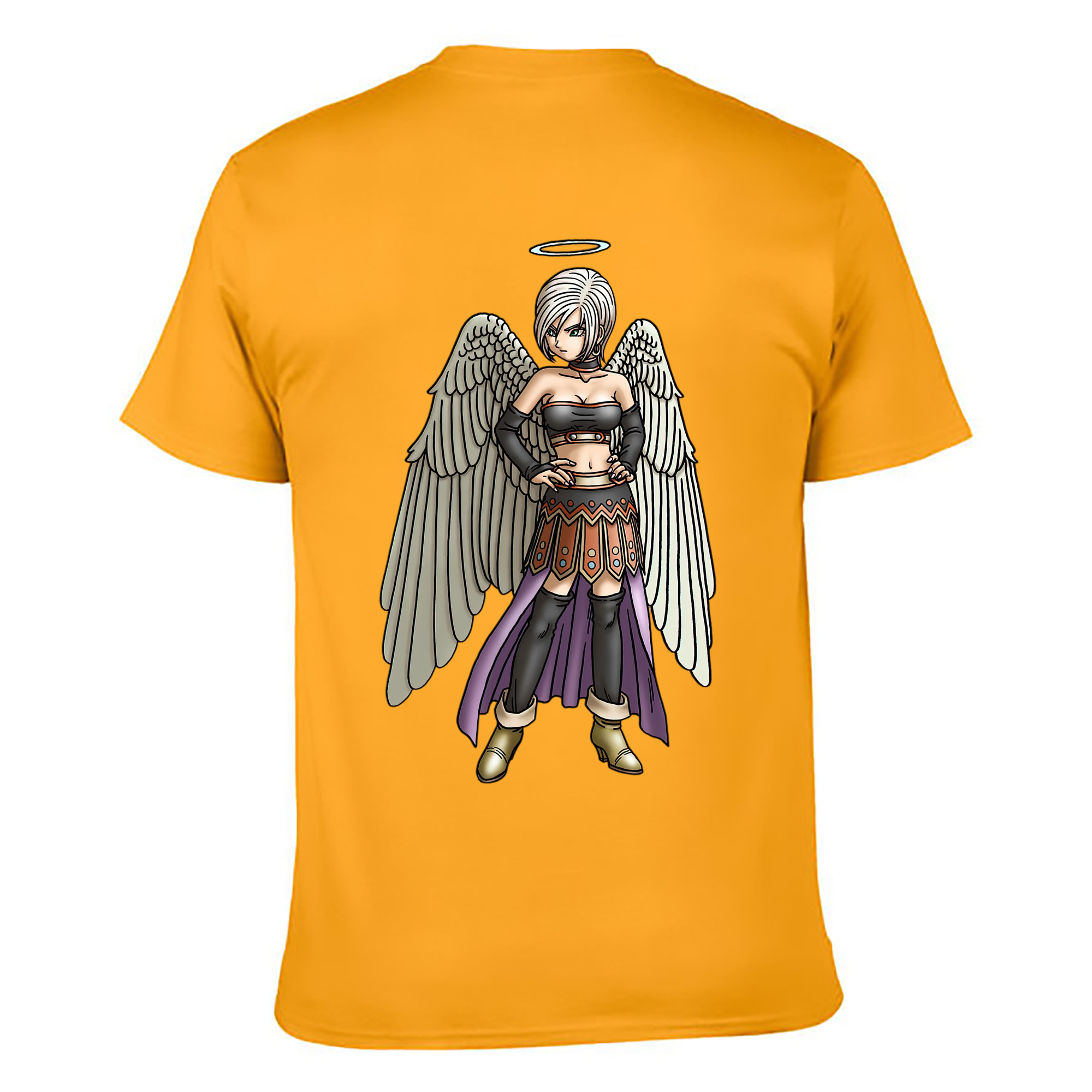 （画像用） ドラゴンクエスト Doragon Kuesuto Dragon Quest 綿100％ メンズ半袖Tシャツ（バックプリント） 通気性
