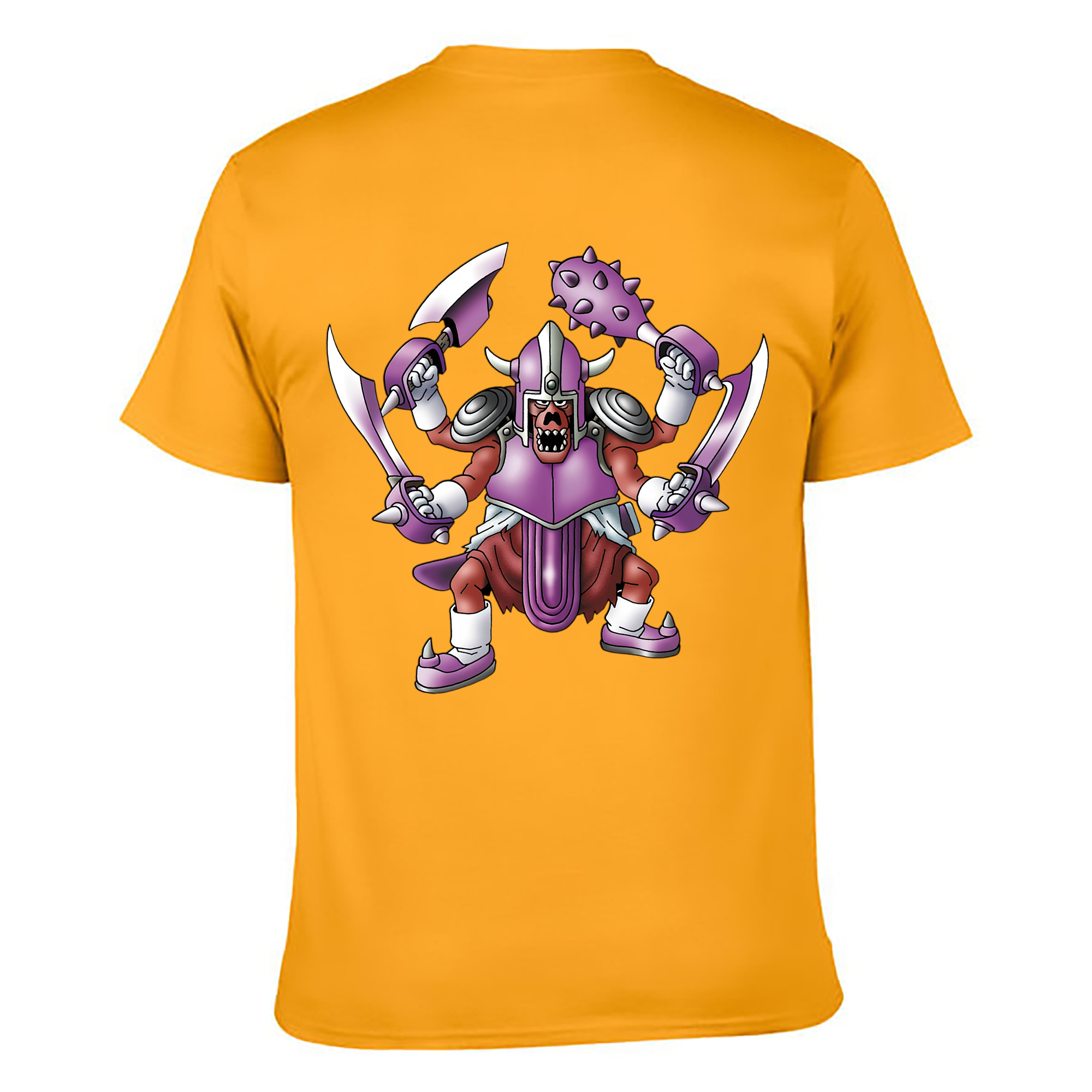 （画像用） ドラゴンクエスト Doragon Kuesuto Dragon Quest 綿100％ メンズ半袖Tシャツ（バックプリント） 通気性