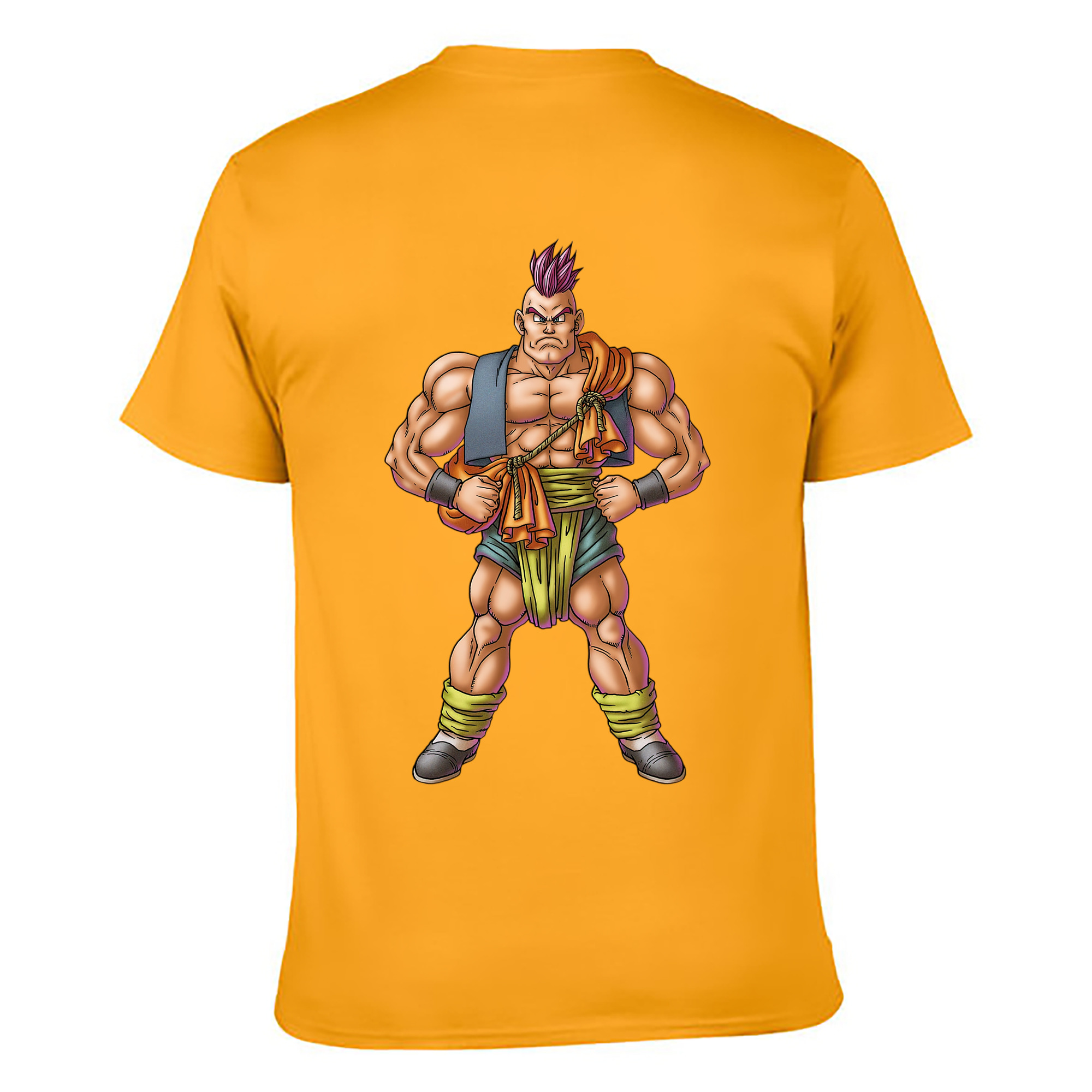 （画像用） ドラゴンクエスト Doragon Kuesuto Dragon Quest 綿100％ メンズ半袖Tシャツ（バックプリント） 通気性