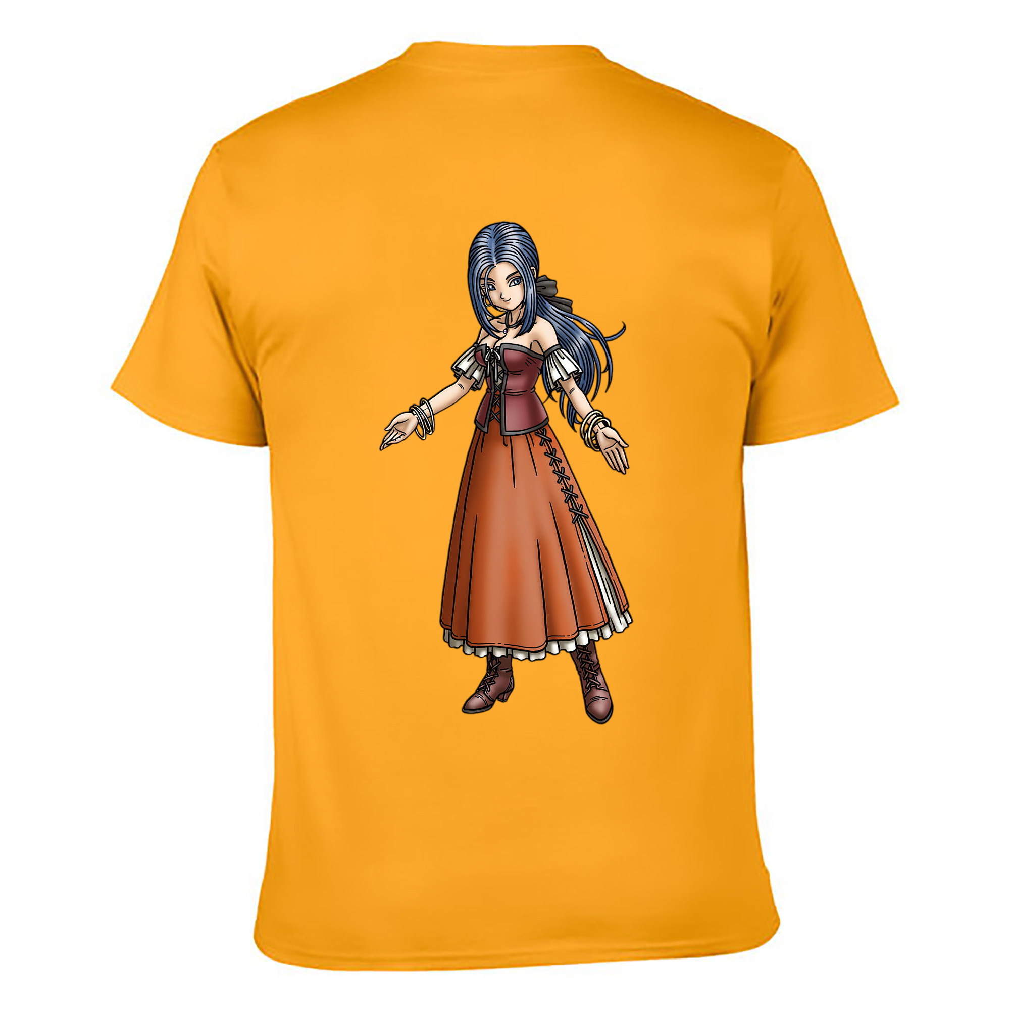 （画像用） ドラゴンクエスト Doragon Kuesuto Dragon Quest 綿100％ メンズ半袖Tシャツ（バックプリント） 通気性