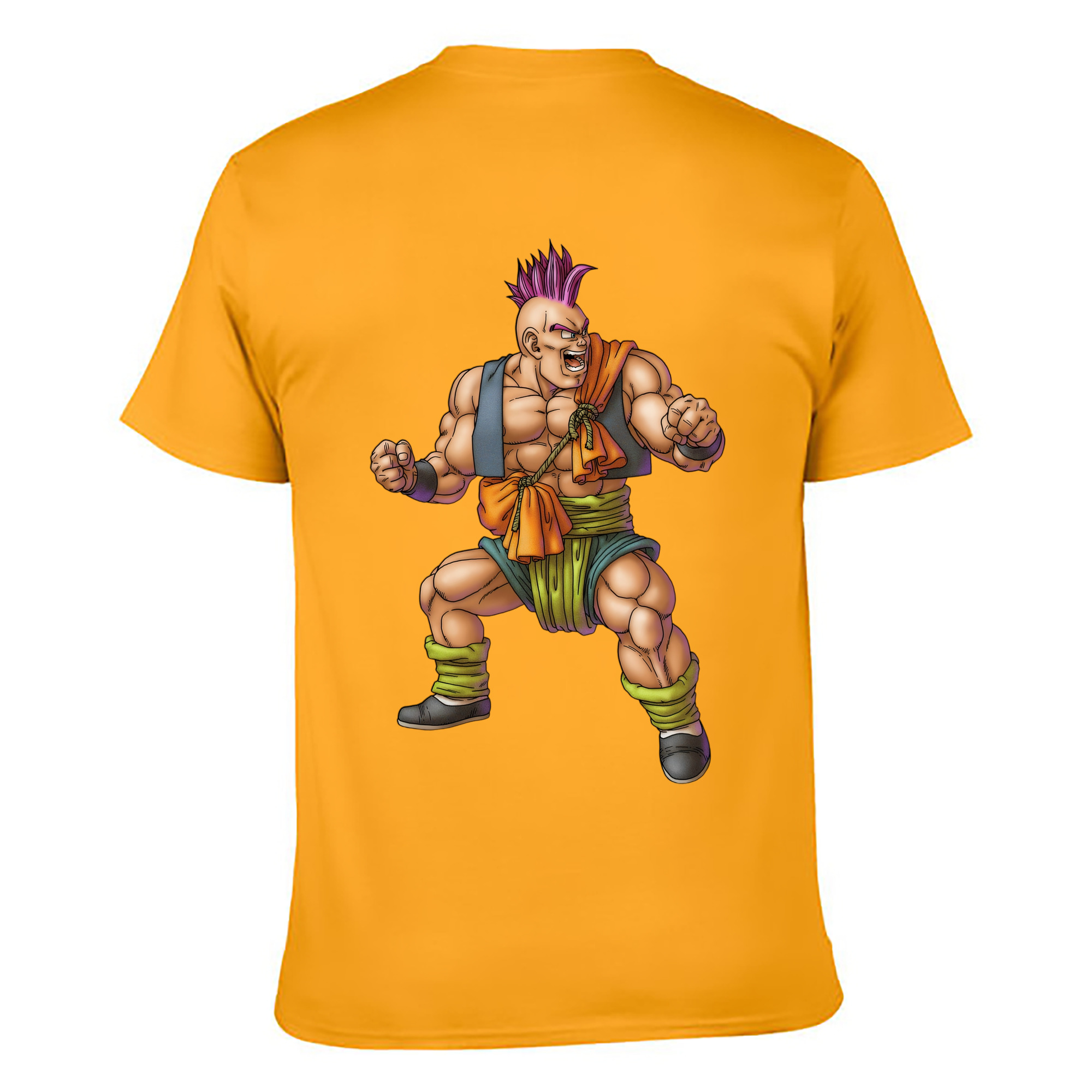 （画像用） ドラゴンクエスト Doragon Kuesuto Dragon Quest 綿100％ メンズ半袖Tシャツ（バックプリント） 通気性