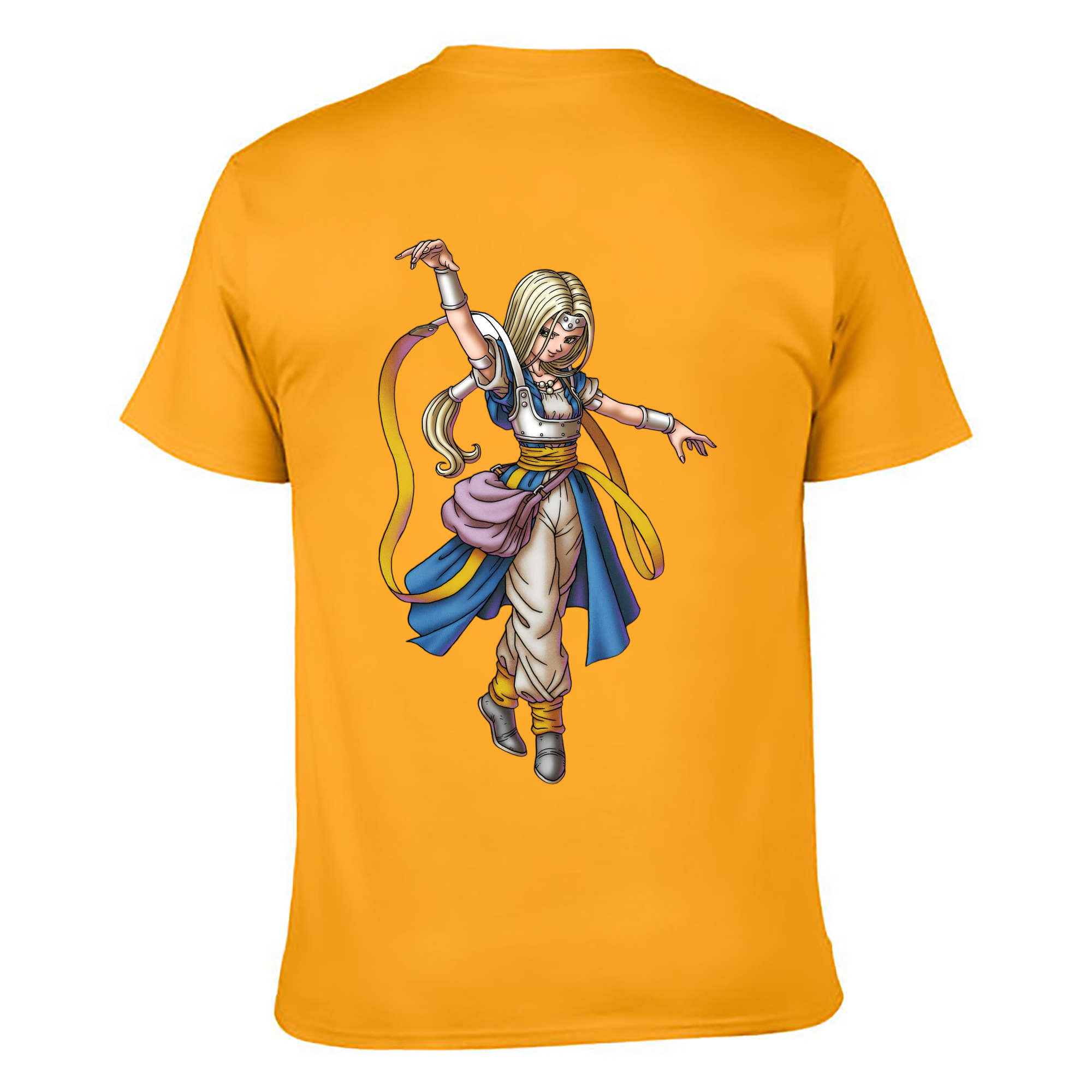 （画像用） ドラゴンクエスト Doragon Kuesuto Dragon Quest 綿100％ メンズ半袖Tシャツ（バックプリント） 通気性