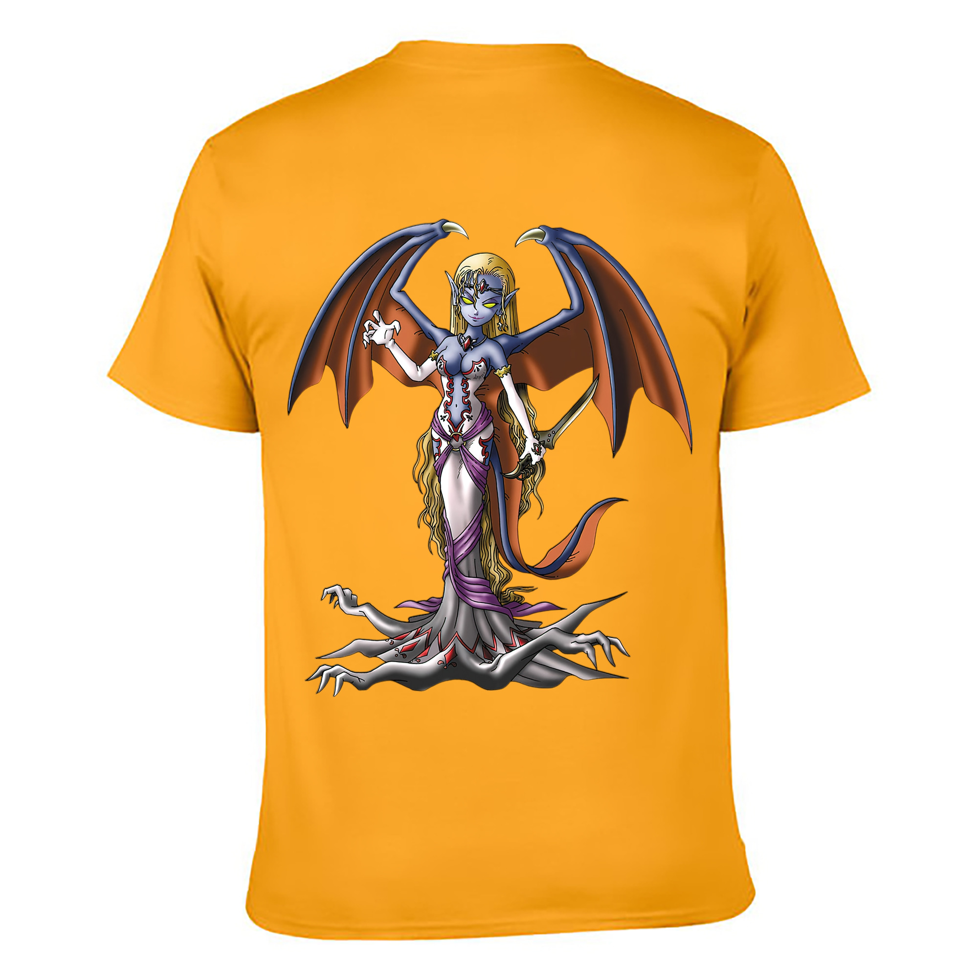 （画像用） ドラゴンクエスト Doragon Kuesuto Dragon Quest 綿100％ メンズ半袖Tシャツ（バックプリント） 通気性