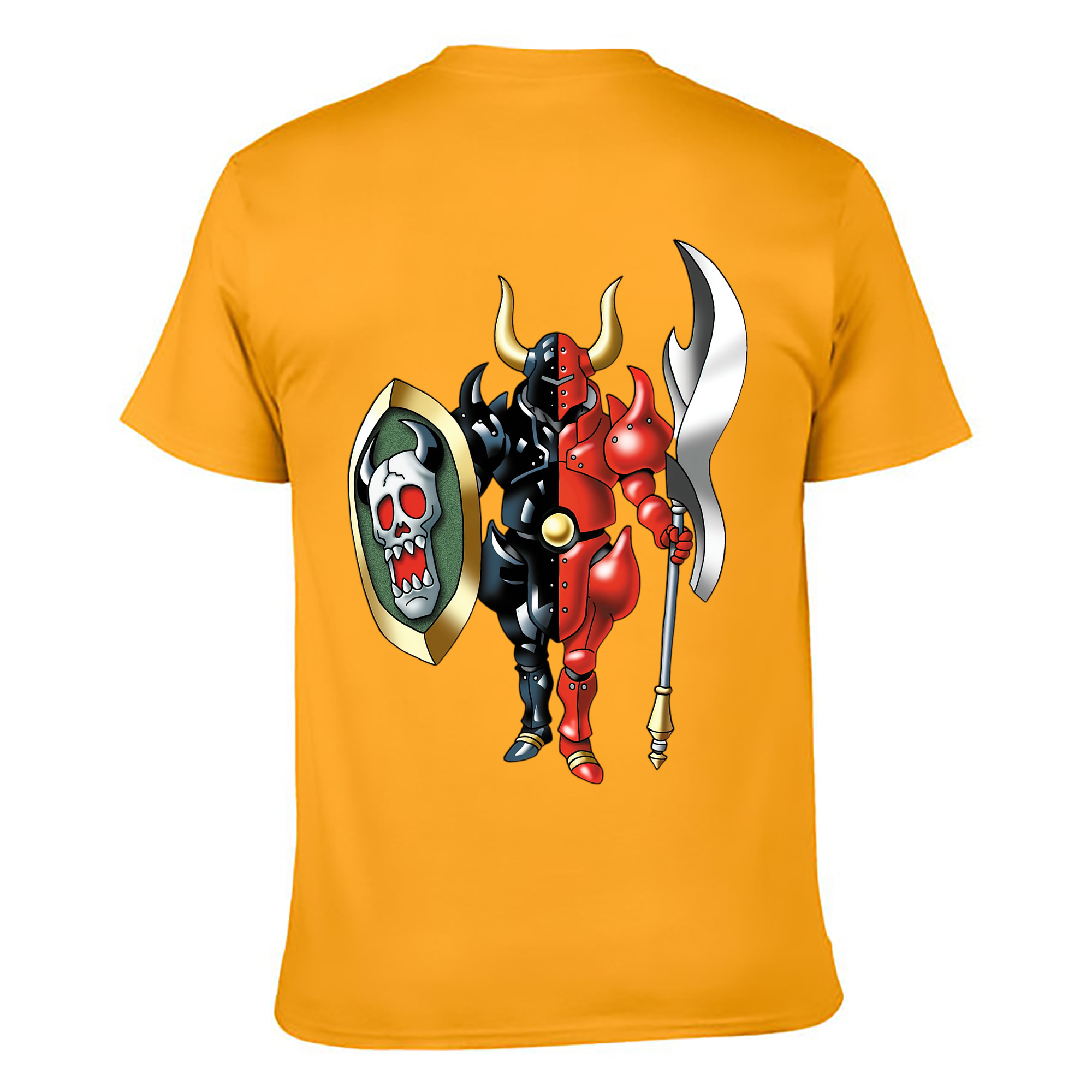 （画像用） ドラゴンクエスト Doragon Kuesuto Dragon Quest 綿100％ メンズ半袖Tシャツ（バックプリント） 通気性