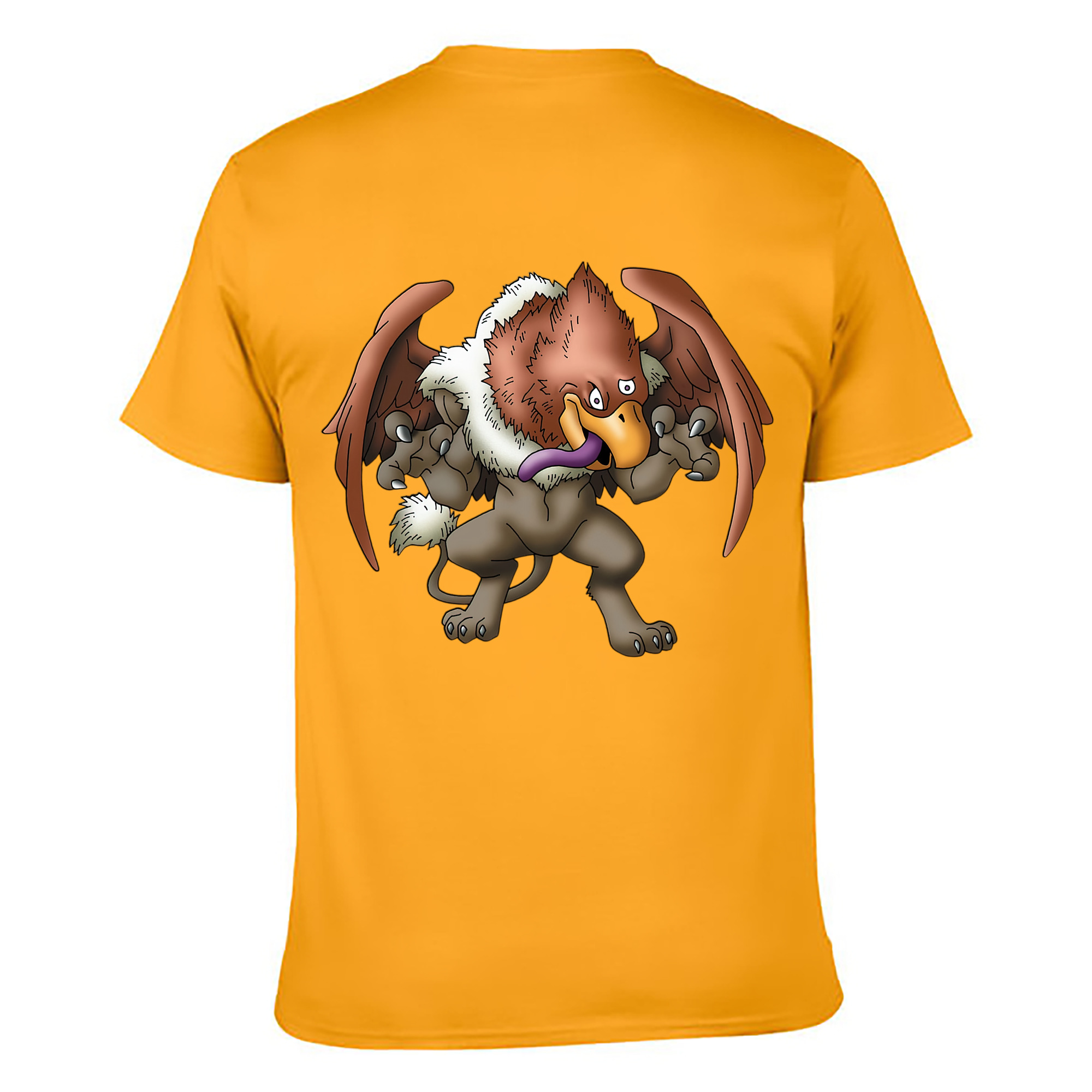 （画像用） ドラゴンクエスト Doragon Kuesuto Dragon Quest 綿100％ メンズ半袖Tシャツ（バックプリント） 通気性