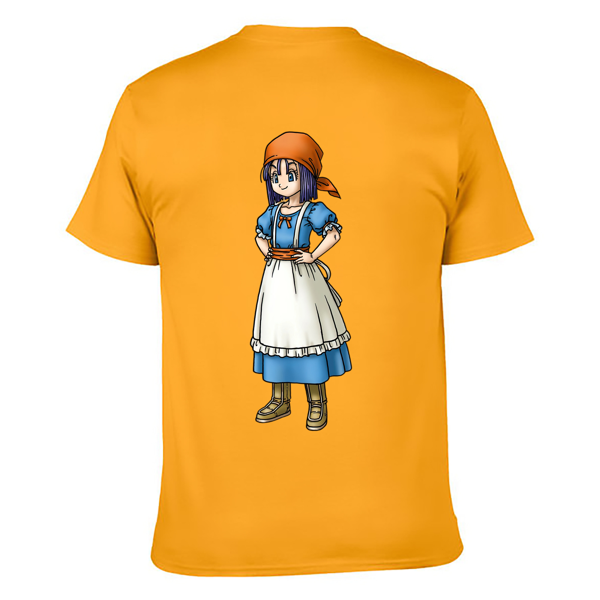 （画像用） ドラゴンクエスト Doragon Kuesuto Dragon Quest 綿100％ メンズ半袖Tシャツ（バックプリント） 通気性