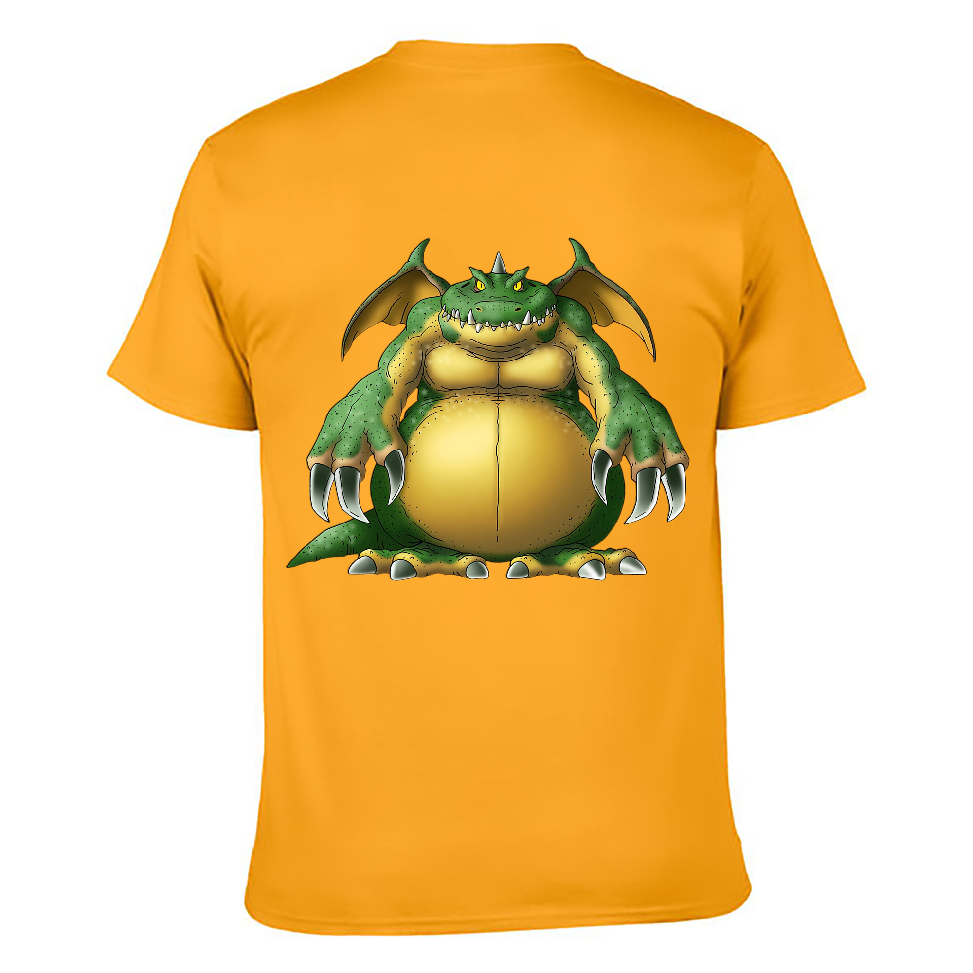（画像用） ドラゴンクエスト Doragon Kuesuto Dragon Quest 綿100％ メンズ半袖Tシャツ（バックプリント） 通気性