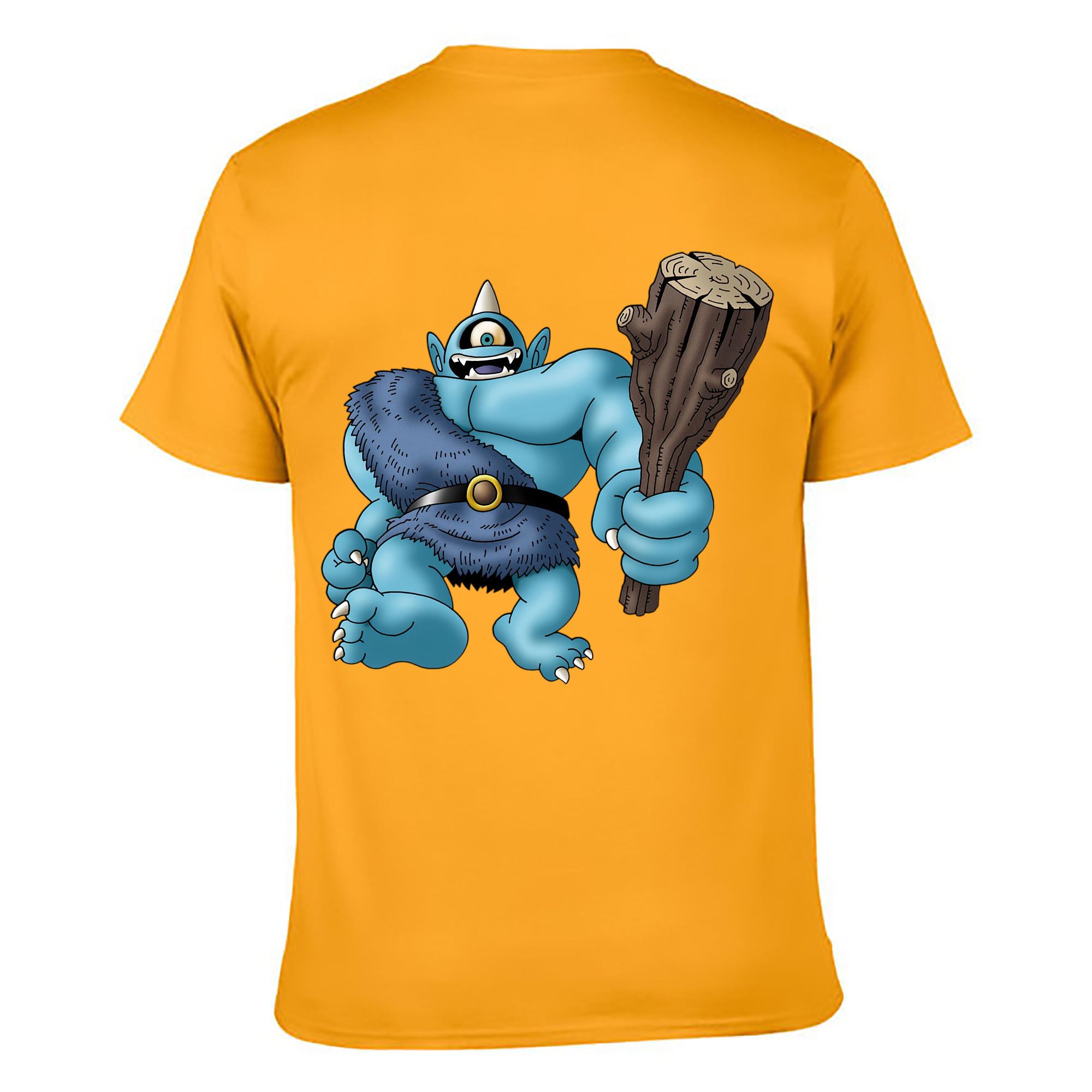 （画像用） ドラゴンクエスト Doragon Kuesuto Dragon Quest 綿100％ メンズ半袖Tシャツ（バックプリント） 通気性