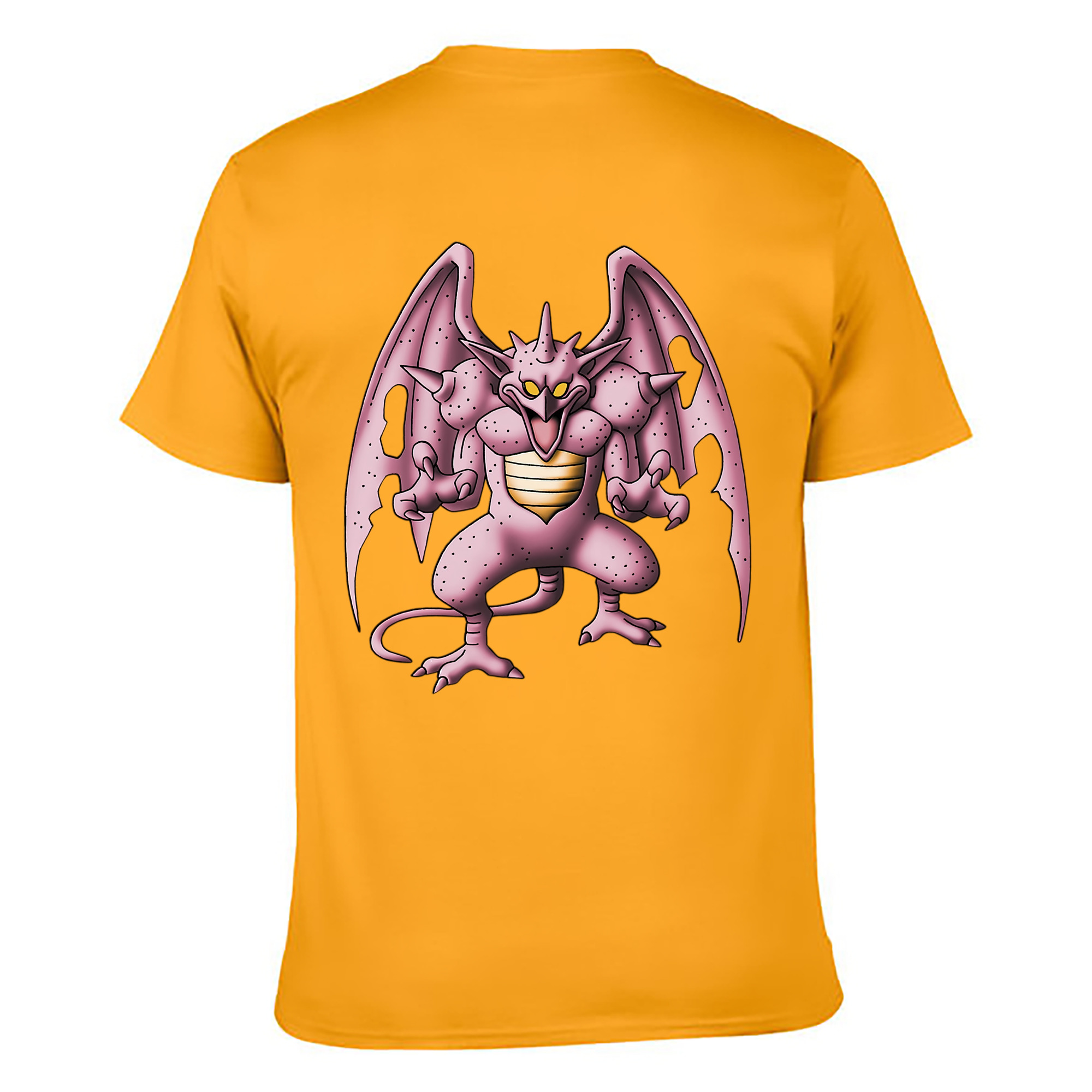 （画像用） ドラゴンクエスト Doragon Kuesuto Dragon Quest 綿100％ メンズ半袖Tシャツ（バックプリント） 通気性