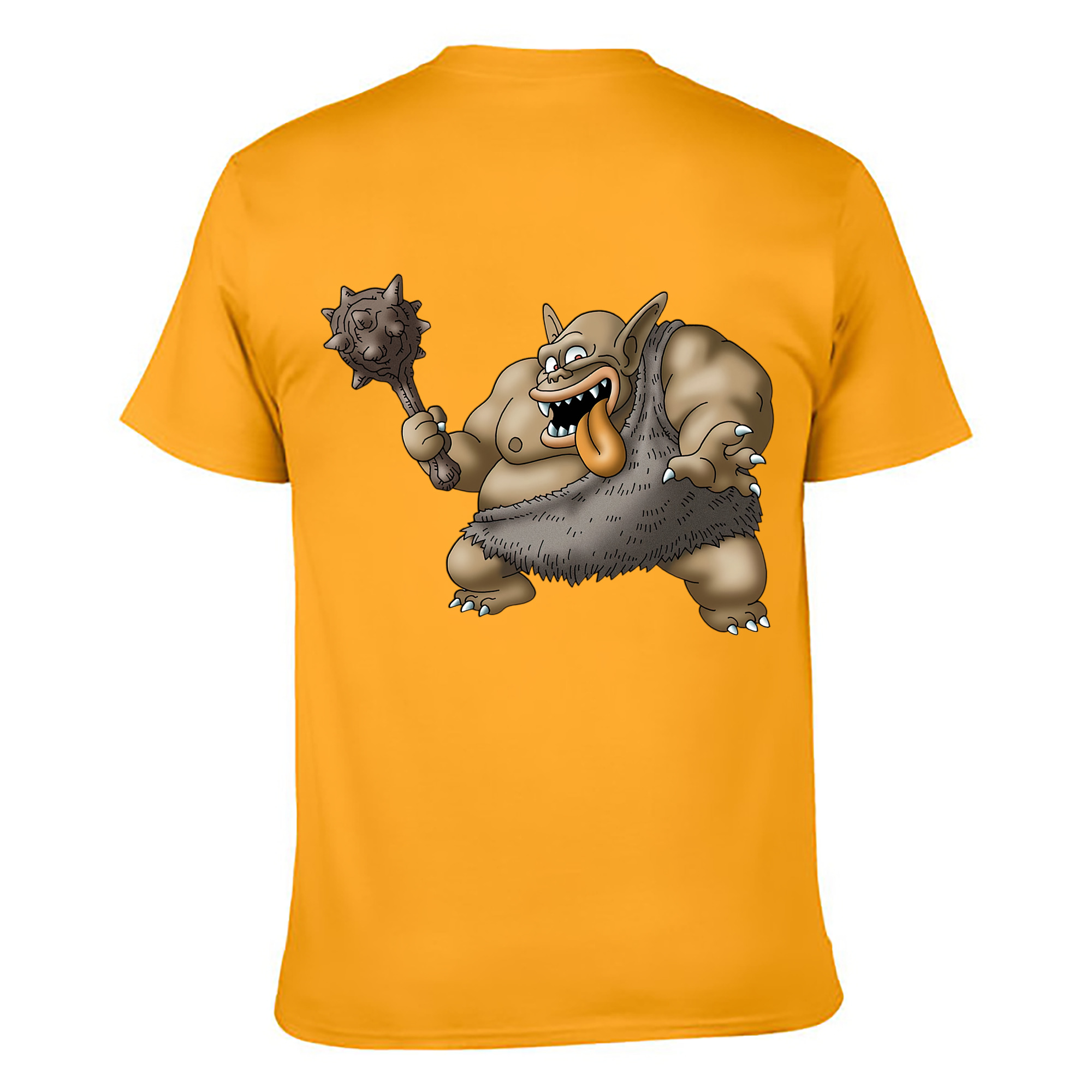 （画像用） ドラゴンクエスト Doragon Kuesuto Dragon Quest 綿100％ メンズ半袖Tシャツ（バックプリント） 通気性