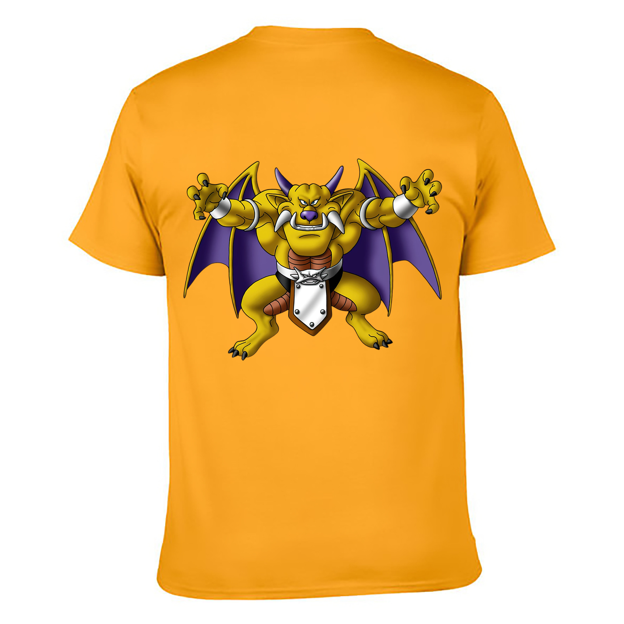 （画像用） ドラゴンクエスト Doragon Kuesuto Dragon Quest 綿100％ メンズ半袖Tシャツ（バックプリント） 通気性