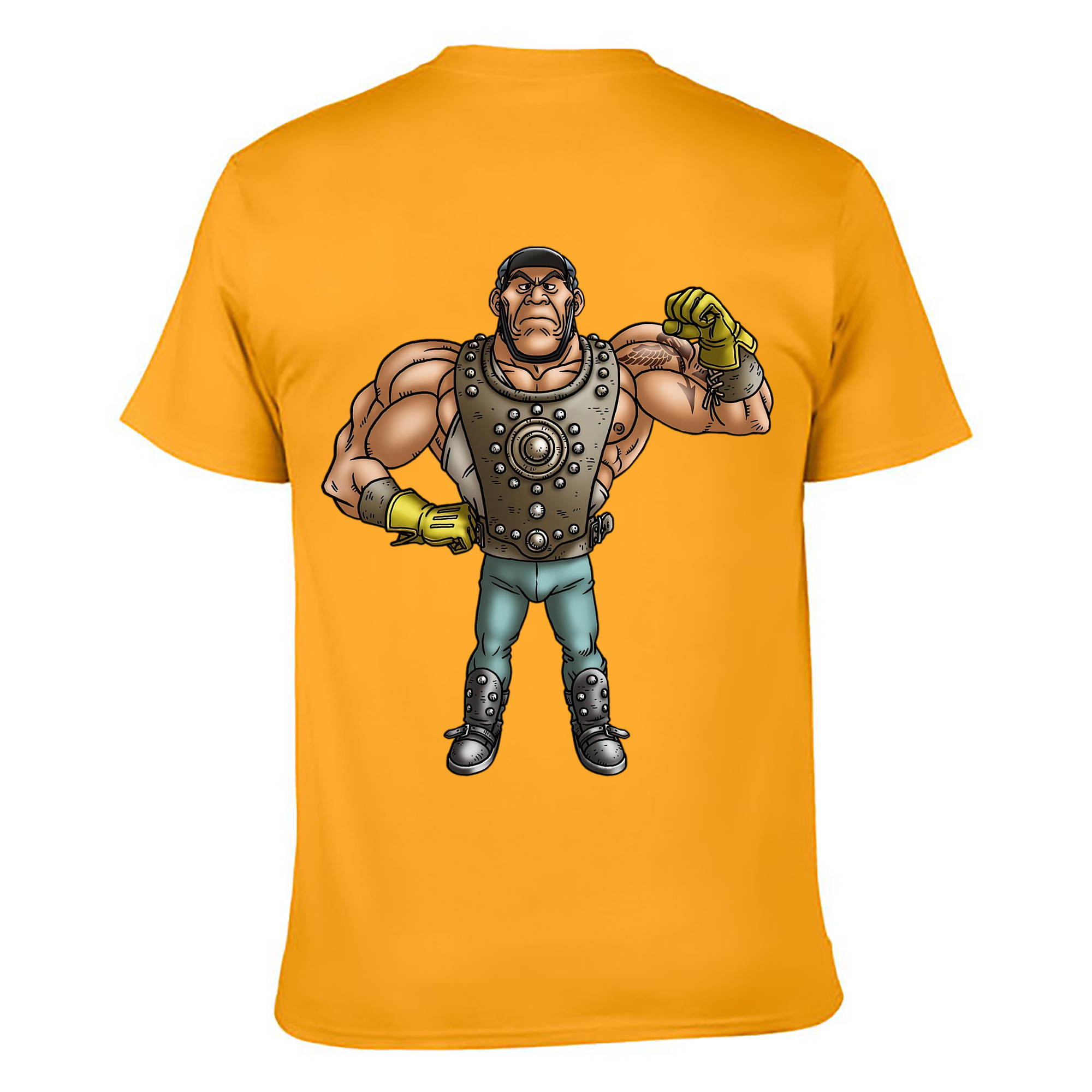 （画像用） ドラゴンクエスト Doragon Kuesuto Dragon Quest 綿100％ メンズ半袖Tシャツ（バックプリント） 通気性