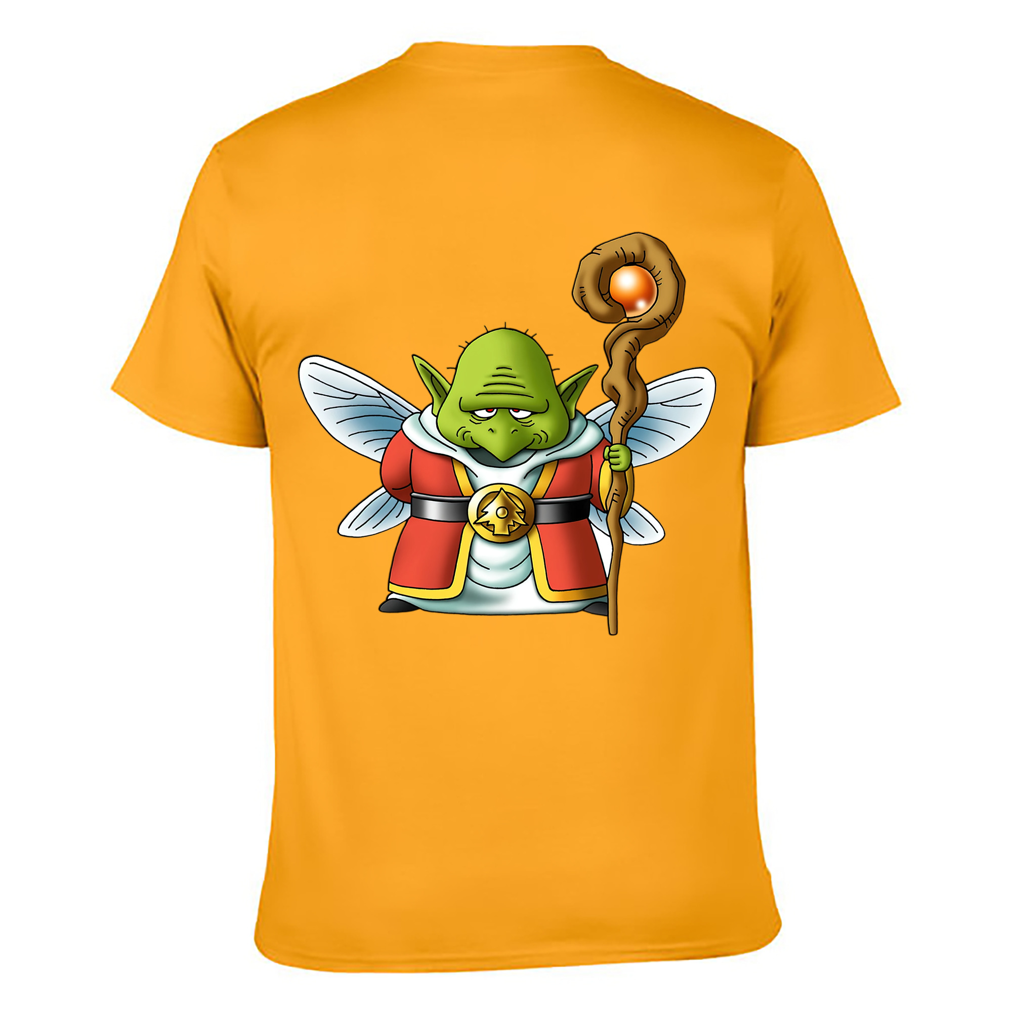 （画像用） ドラゴンクエスト Doragon Kuesuto Dragon Quest 綿100％ メンズ半袖Tシャツ（バックプリント） 通気性