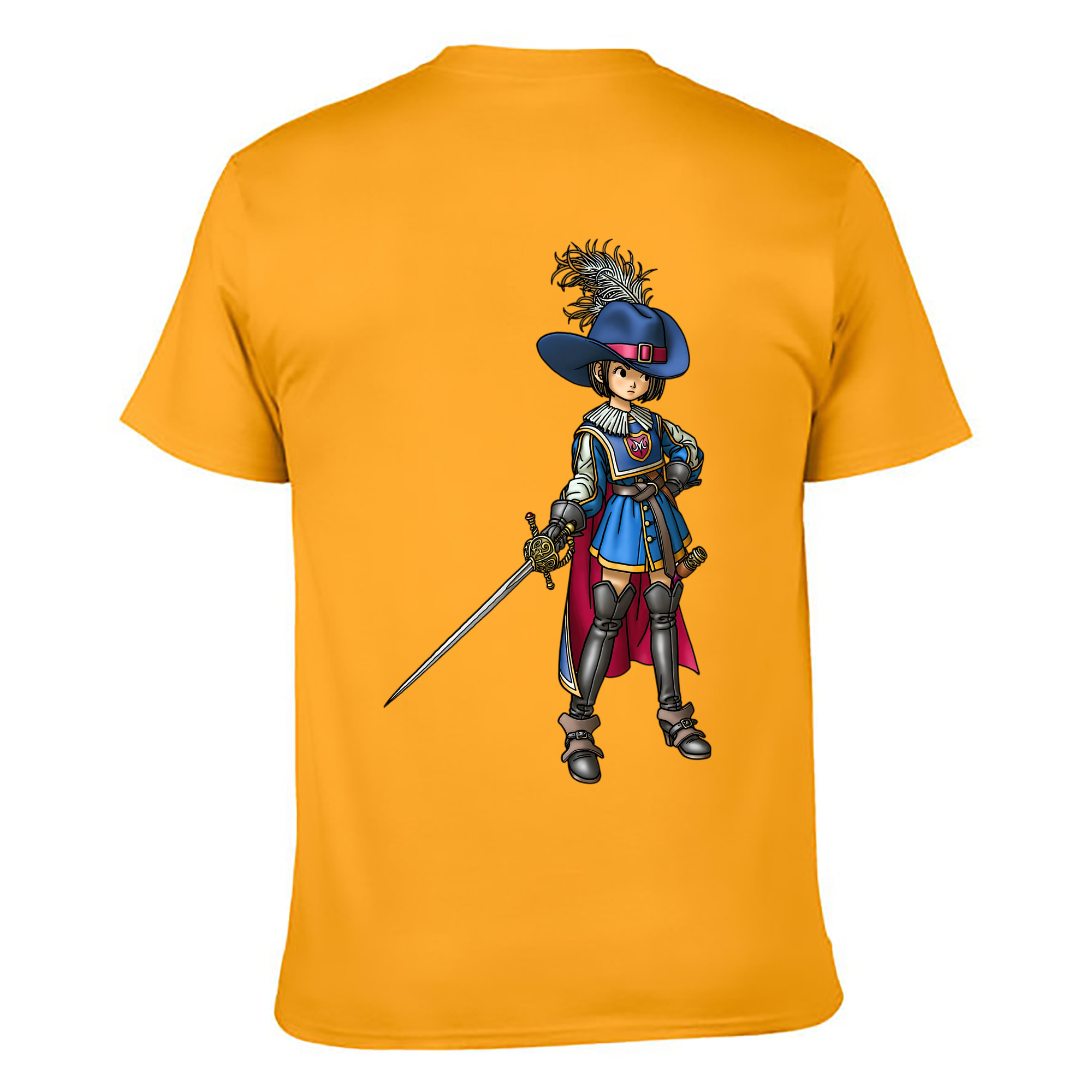 （画像用） ドラゴンクエスト Doragon Kuesuto Dragon Quest 綿100％ メンズ半袖Tシャツ（バックプリント） 通気性