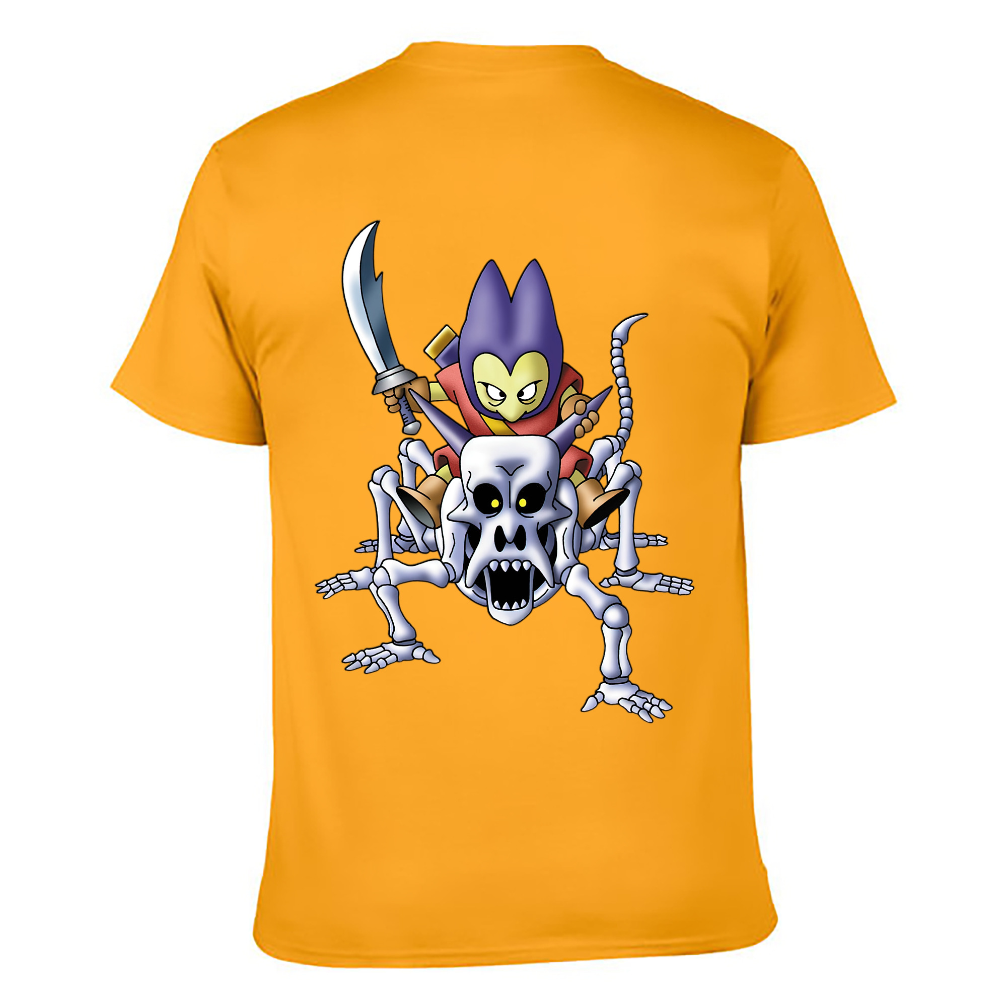 （画像用） ドラゴンクエスト Doragon Kuesuto Dragon Quest 綿100％ メンズ半袖Tシャツ（バックプリント） 通気性