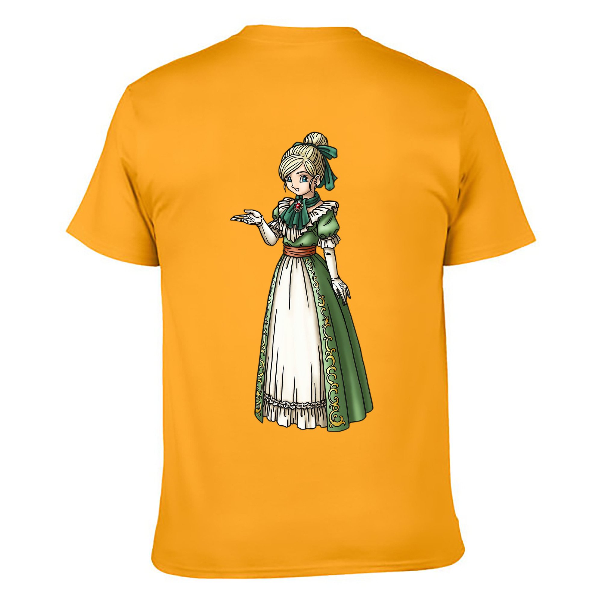 （画像用） ドラゴンクエスト Doragon Kuesuto Dragon Quest 綿100％ メンズ半袖Tシャツ（バックプリント） 通気性
