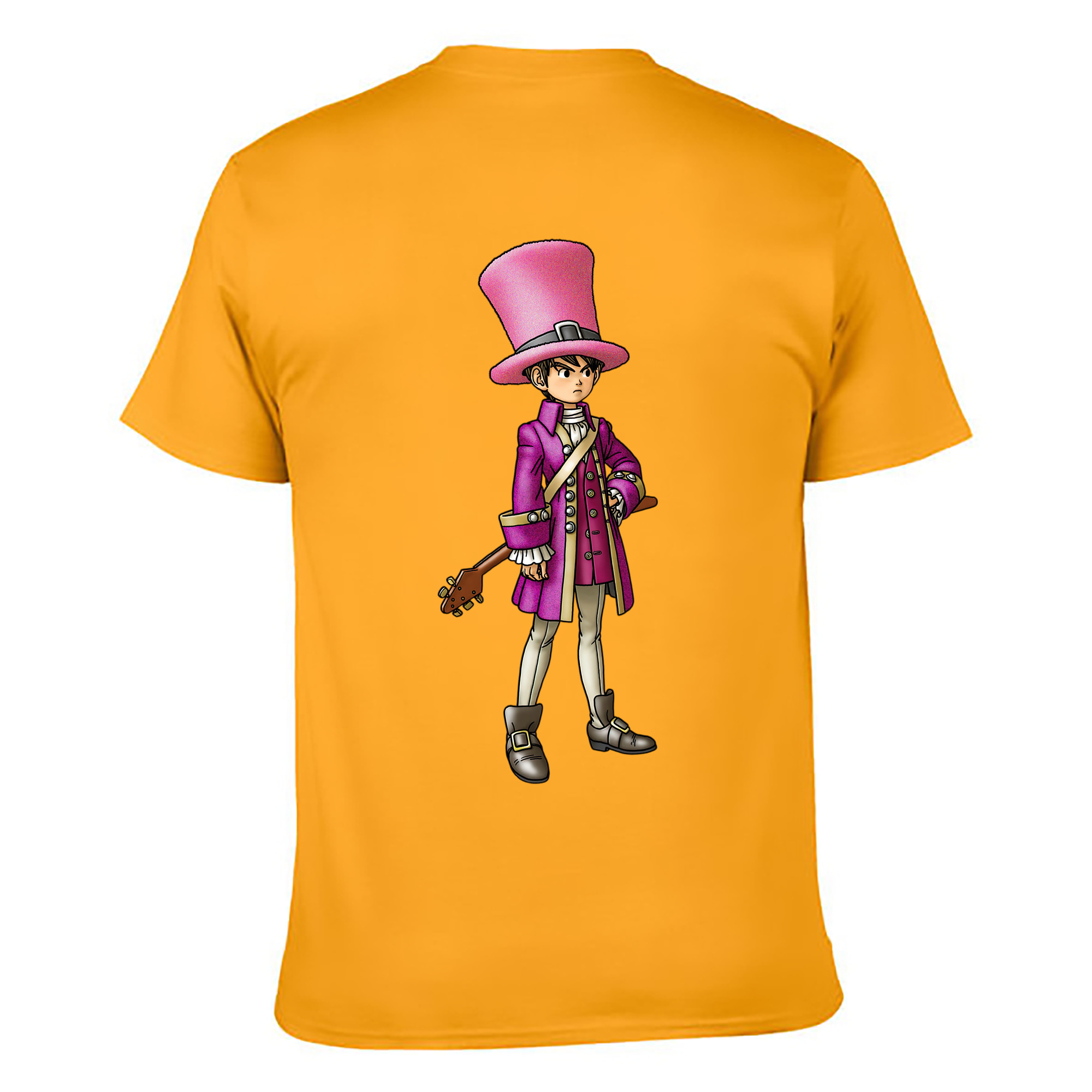 （画像用） ドラゴンクエスト Doragon Kuesuto Dragon Quest 綿100％ メンズ半袖Tシャツ（バックプリント） 通気性