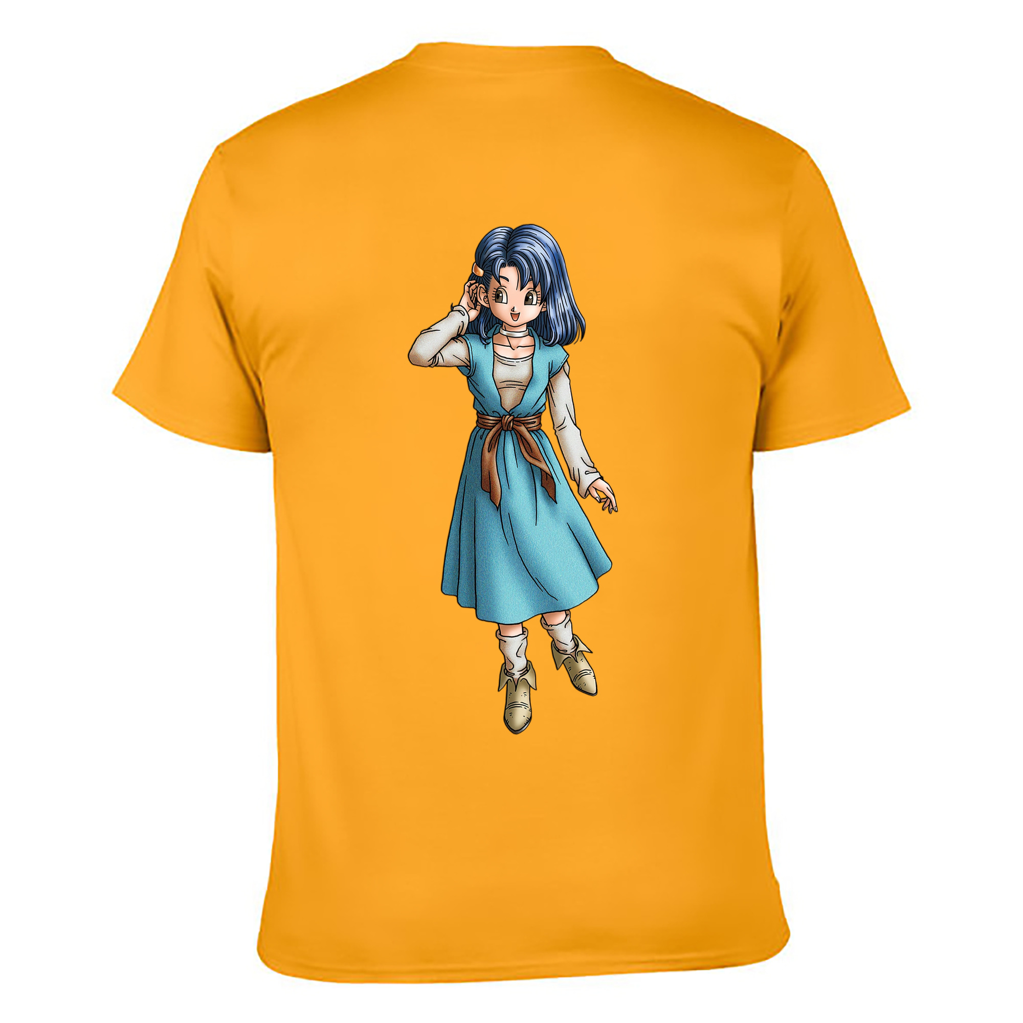 （画像用） ドラゴンクエスト Doragon Kuesuto Dragon Quest 綿100％ メンズ半袖Tシャツ（バックプリント） 通気性