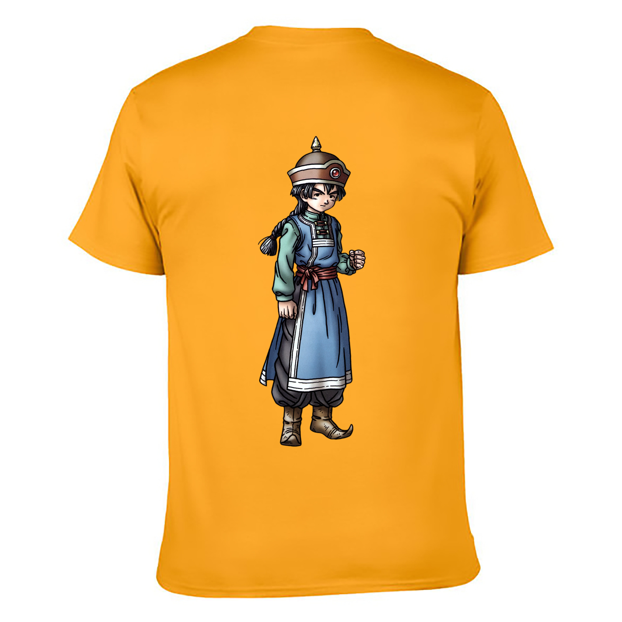 （画像用） ドラゴンクエスト Doragon Kuesuto Dragon Quest 綿100％ メンズ半袖Tシャツ（バックプリント） 通気性