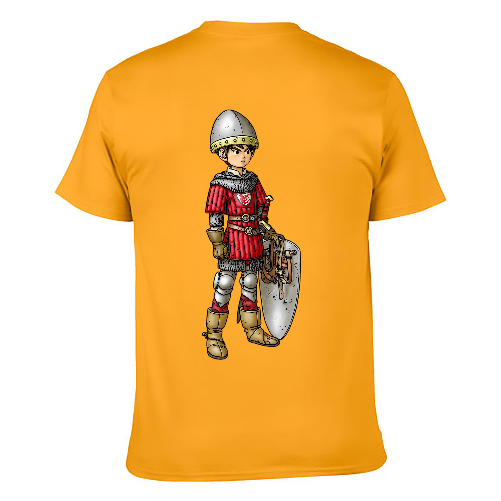 （画像用） ドラゴンクエスト Doragon Kuesuto Dragon Quest 綿100％ メンズ半袖Tシャツ（バックプリント） 通気性