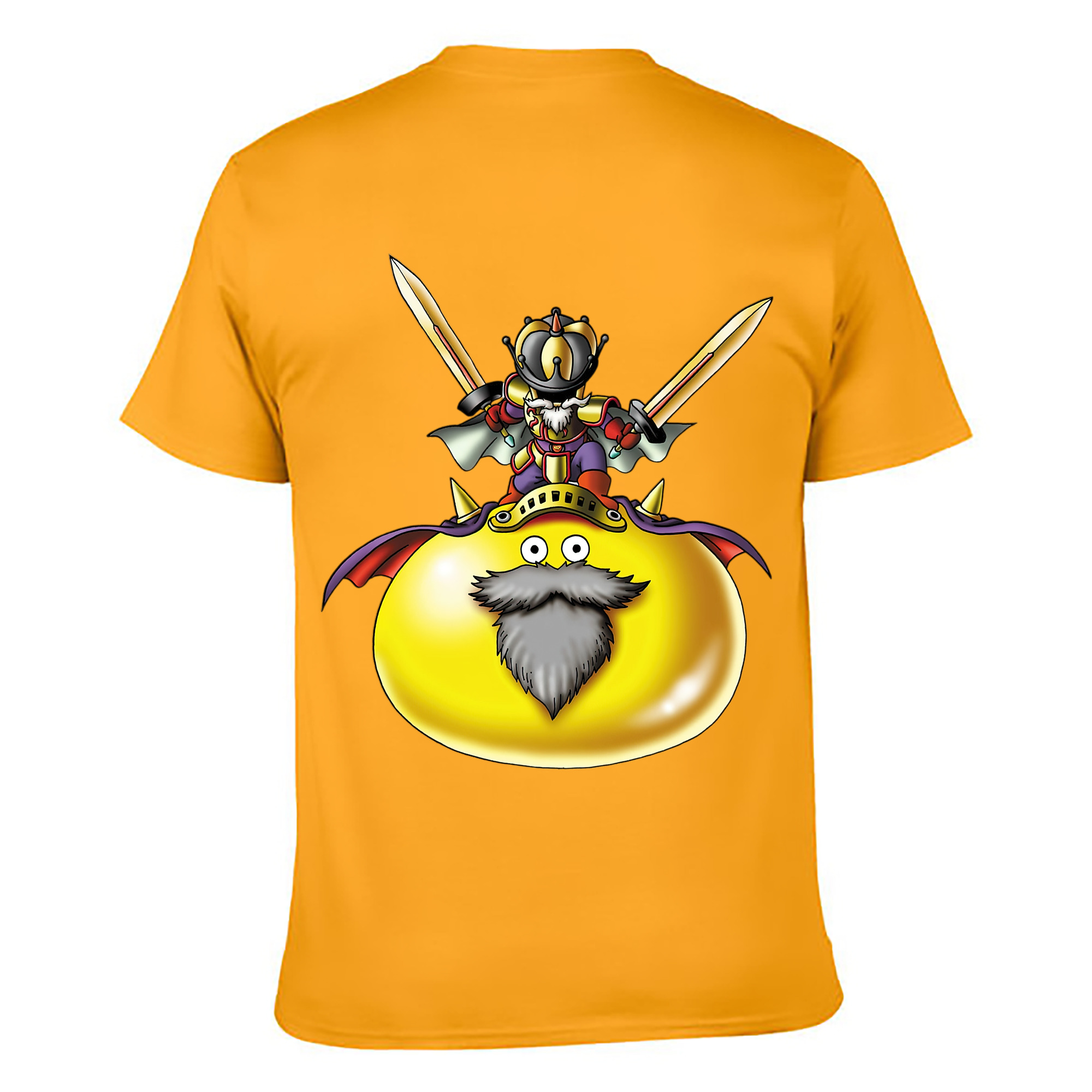 （画像用） ドラゴンクエスト Doragon Kuesuto Dragon Quest 綿100％ メンズ半袖Tシャツ（バックプリント） 通気性