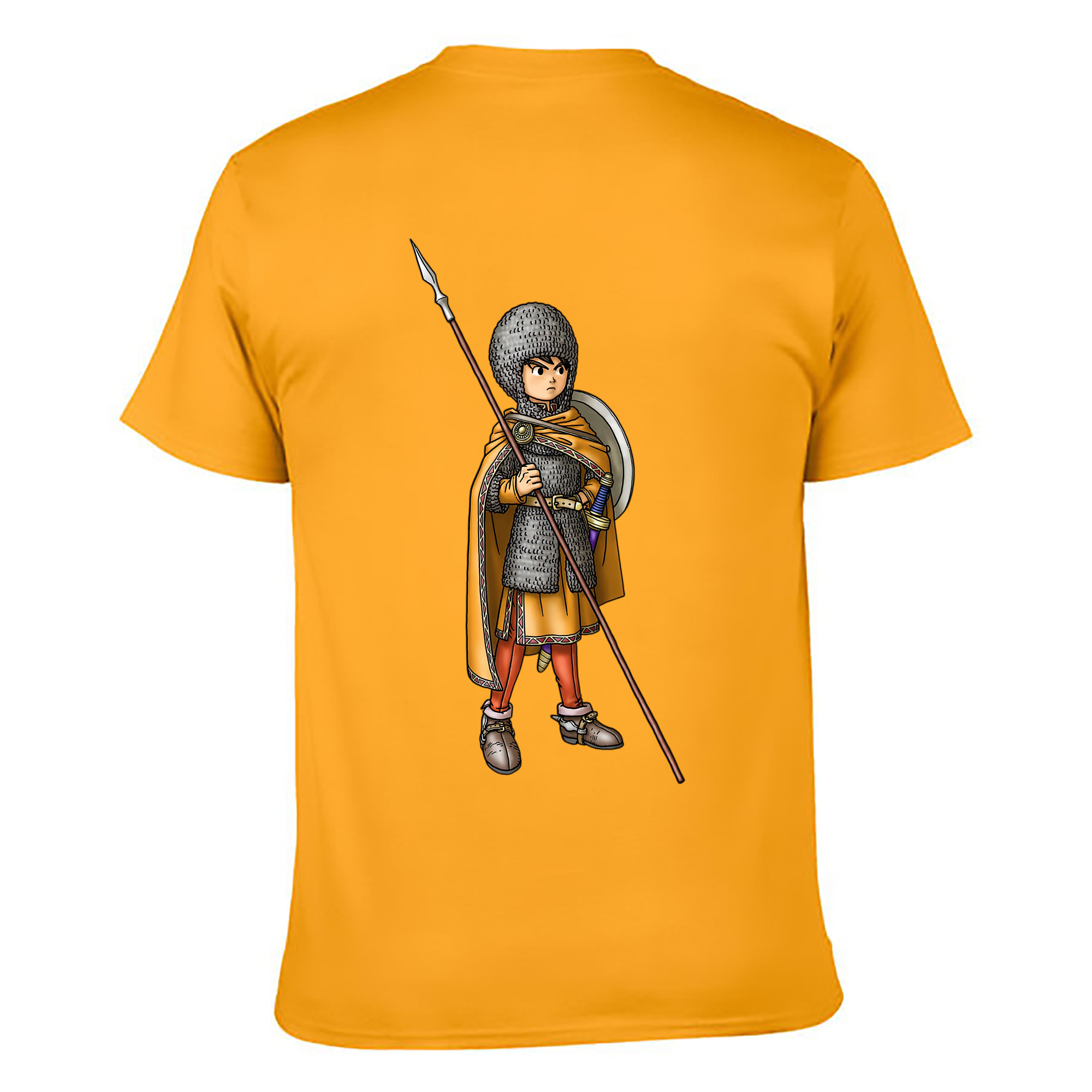（画像用） ドラゴンクエスト Doragon Kuesuto Dragon Quest 綿100％ メンズ半袖Tシャツ（バックプリント） 通気性