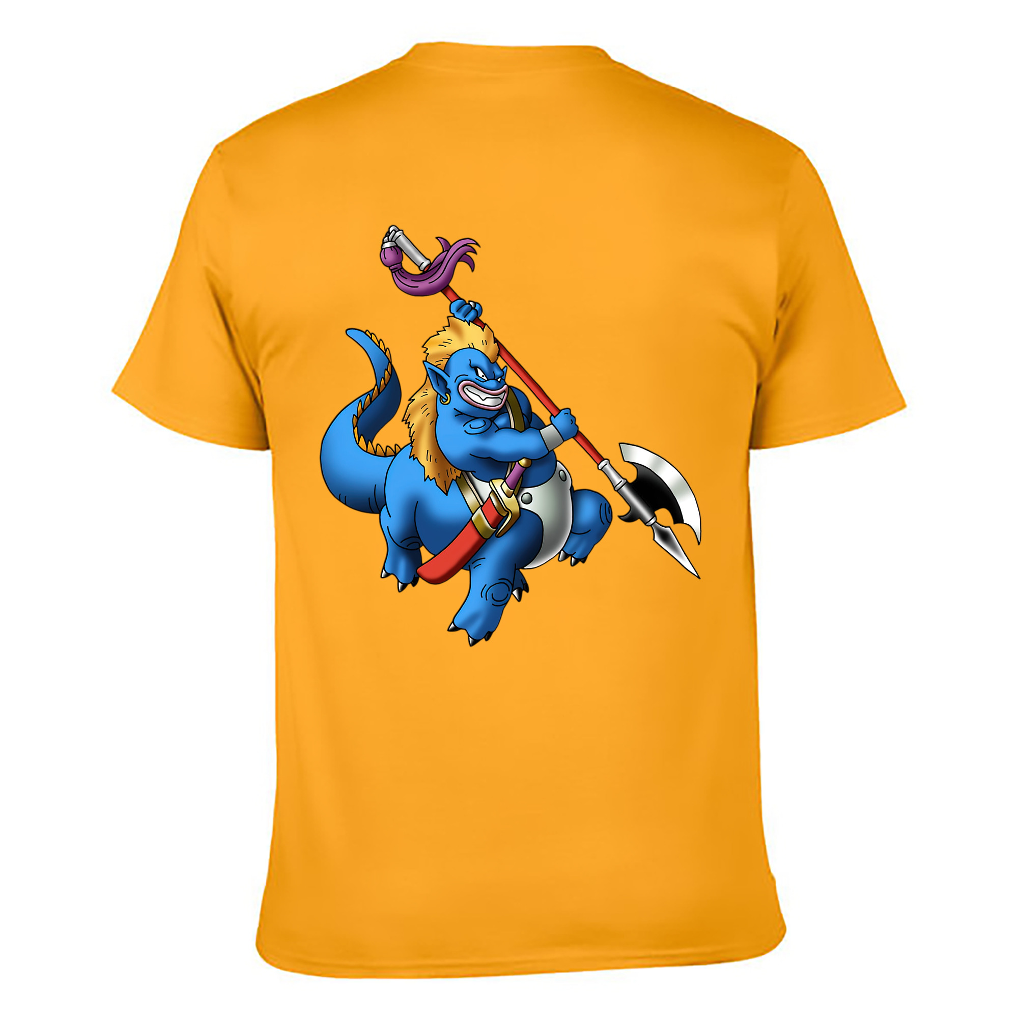 （画像用） ドラゴンクエスト Doragon Kuesuto Dragon Quest 綿100％ メンズ半袖Tシャツ（バックプリント） 通気性
