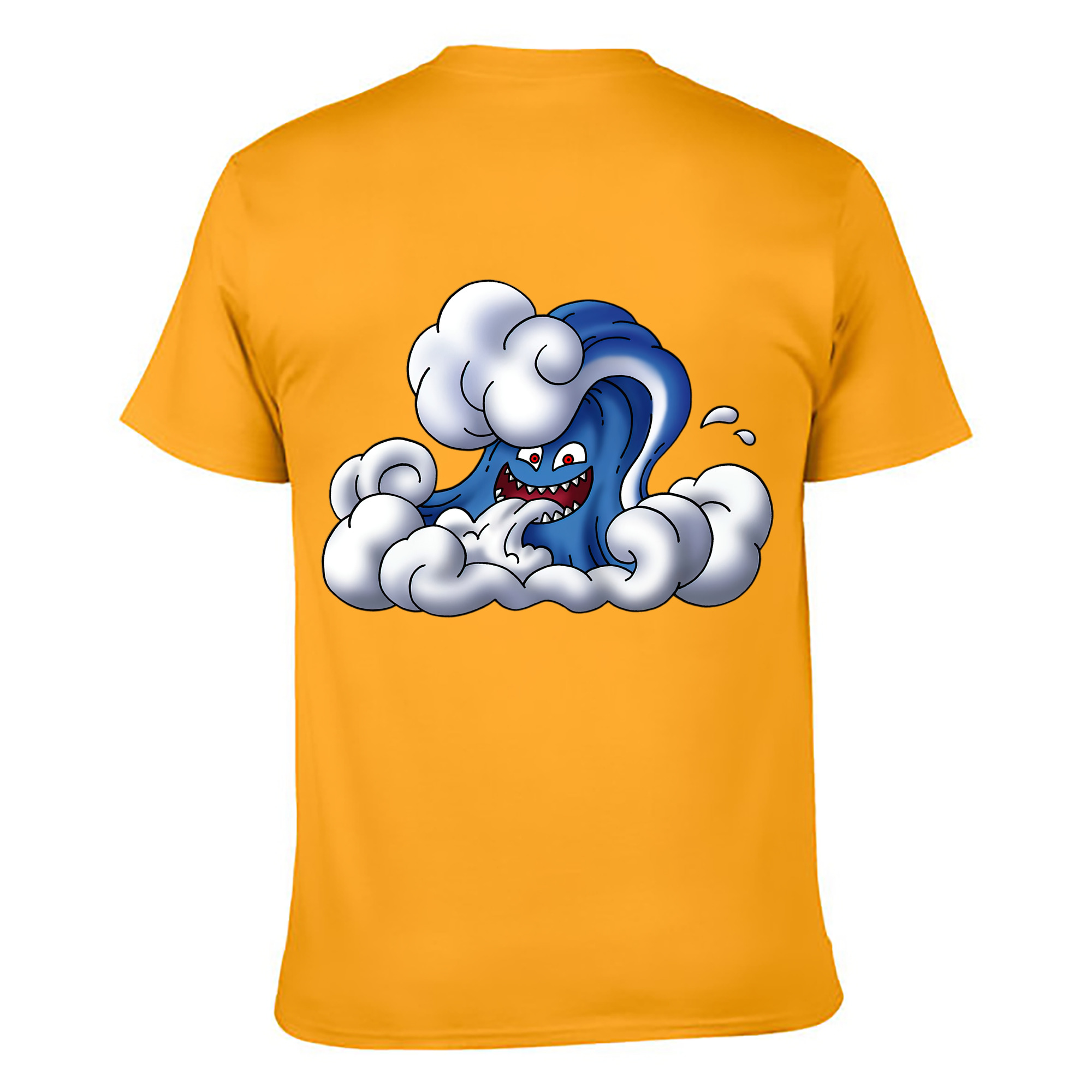 （画像用） ドラゴンクエスト Doragon Kuesuto Dragon Quest 綿100％ メンズ半袖Tシャツ（バックプリント） 通気性