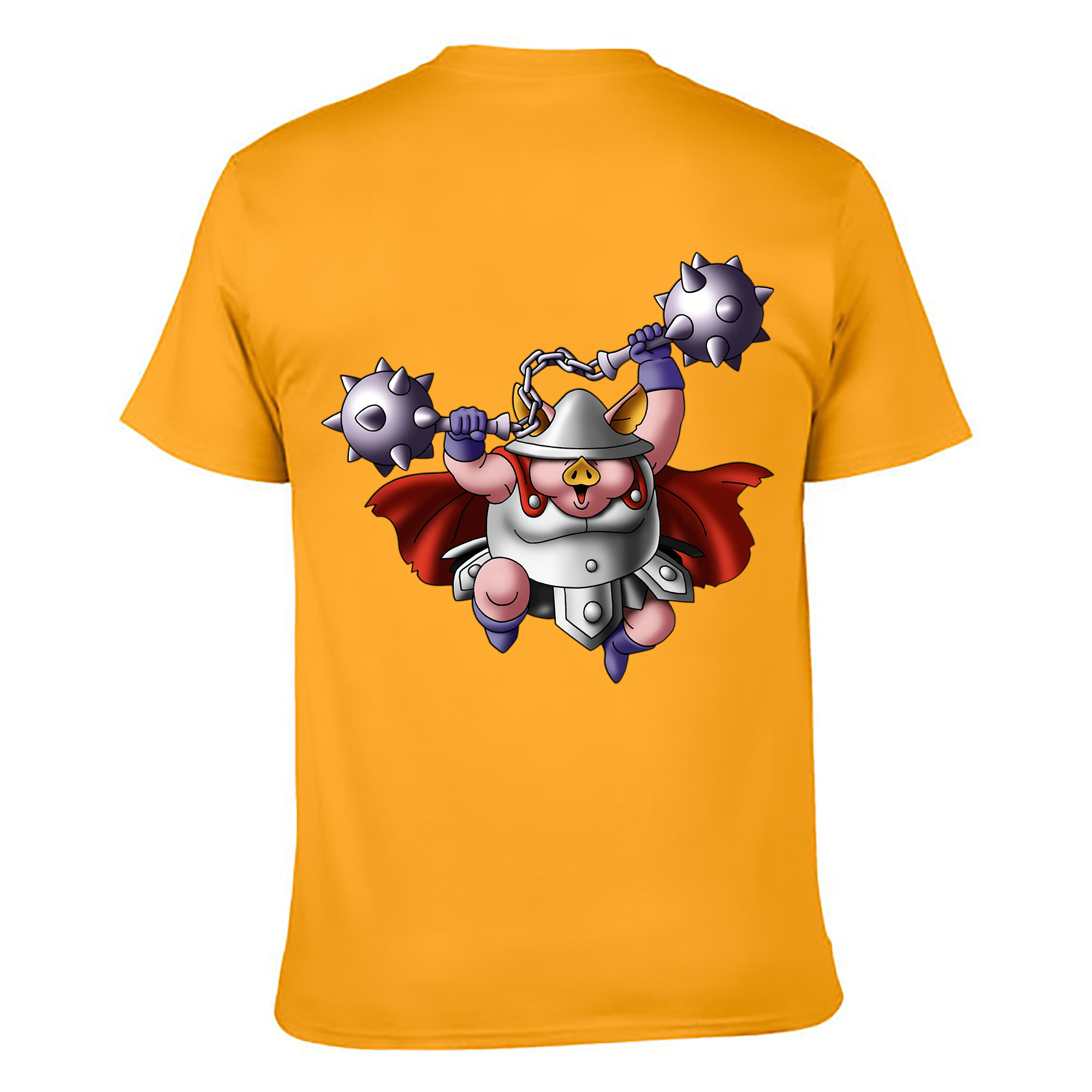 （画像用） ドラゴンクエスト Doragon Kuesuto Dragon Quest 綿100％ メンズ半袖Tシャツ（バックプリント） 通気性