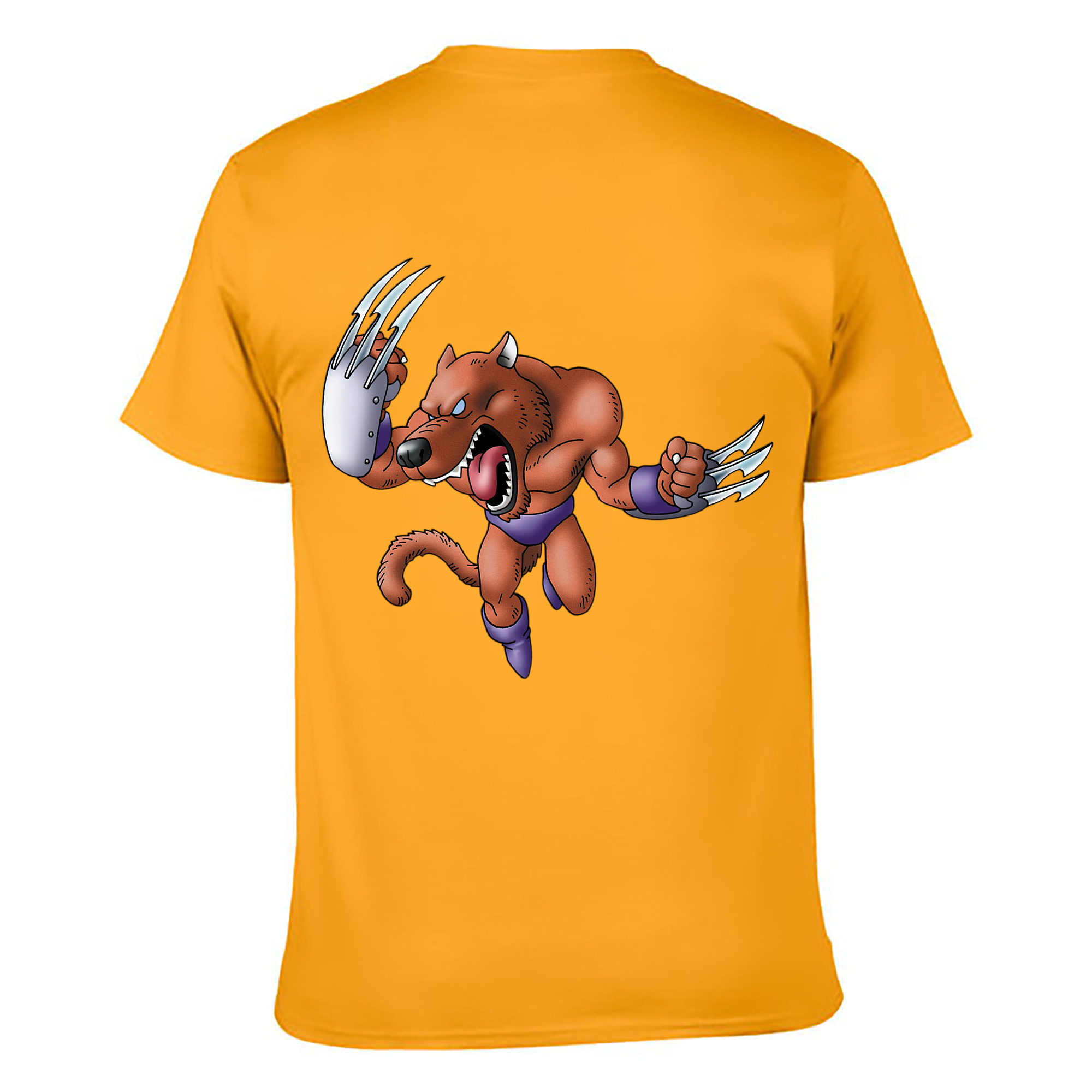 （画像用） ドラゴンクエスト Doragon Kuesuto Dragon Quest 綿100％ メンズ半袖Tシャツ（バックプリント） 通気性