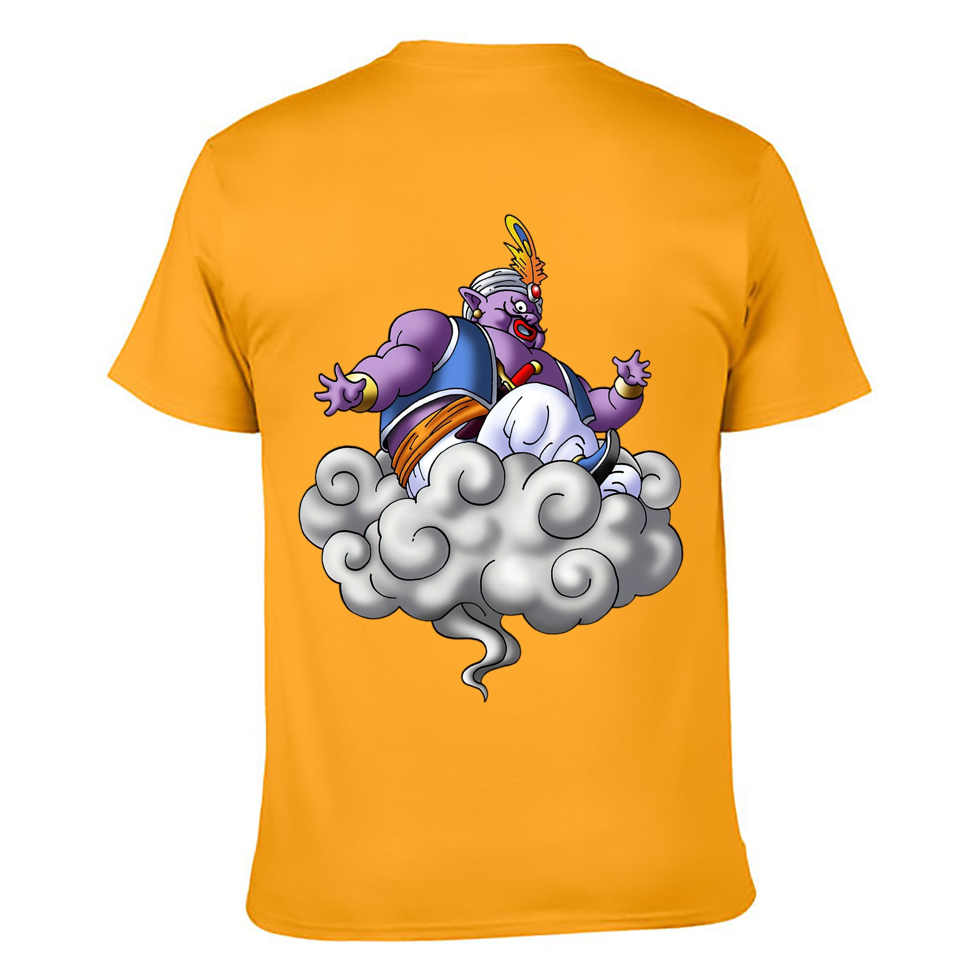 （画像用） ドラゴンクエスト Doragon Kuesuto Dragon Quest 綿100％ メンズ半袖Tシャツ（バックプリント） 通気性
