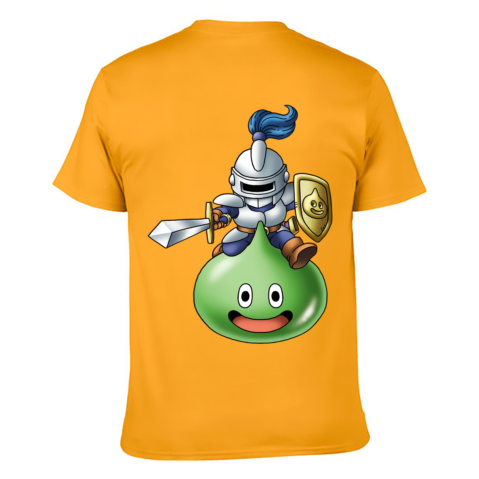 （画像用） ドラゴンクエスト Doragon Kuesuto Dragon Quest 綿100％ メンズ半袖Tシャツ（バックプリント） 通気性