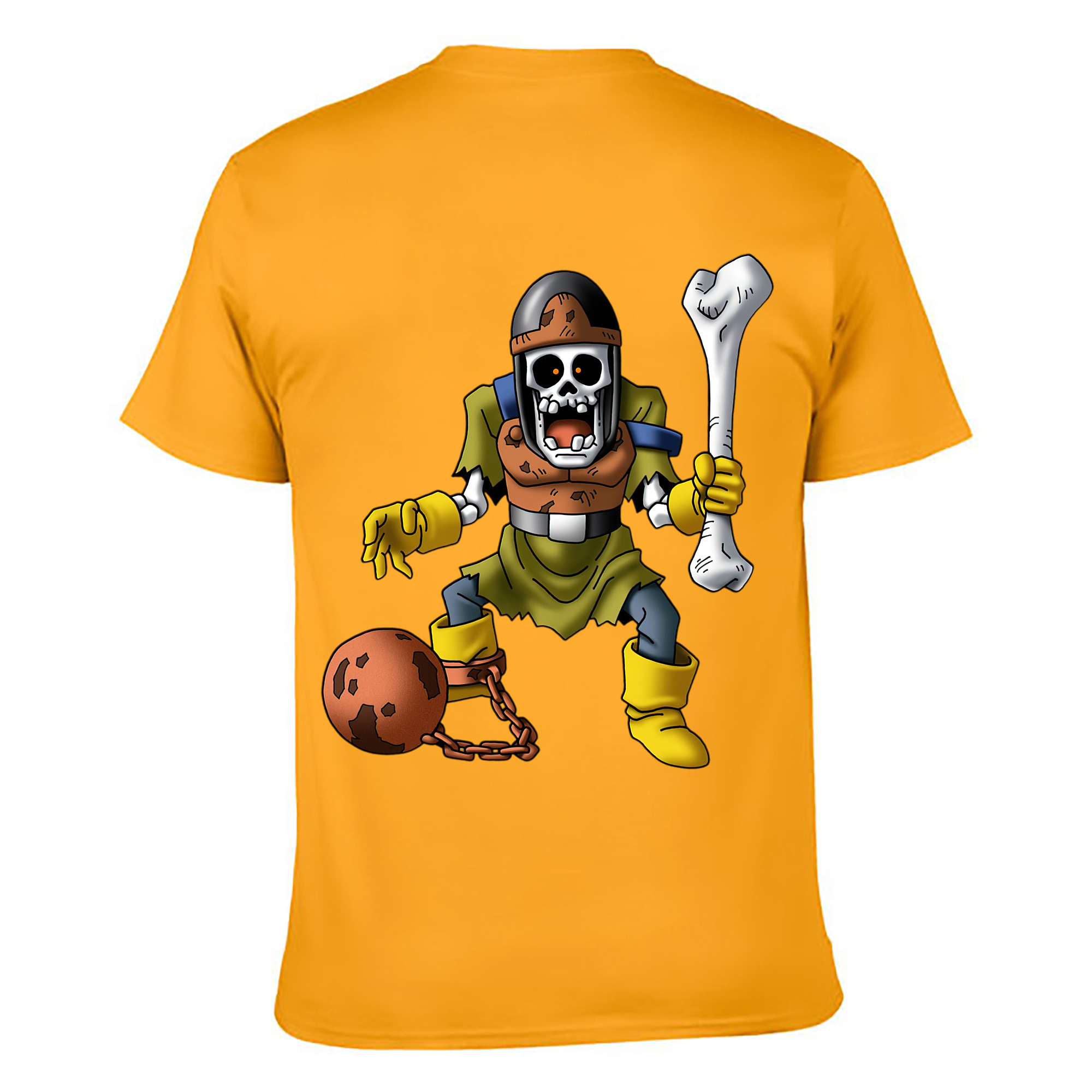 （画像用） ドラゴンクエスト Doragon Kuesuto Dragon Quest 綿100％ メンズ半袖Tシャツ（バックプリント） 通気性