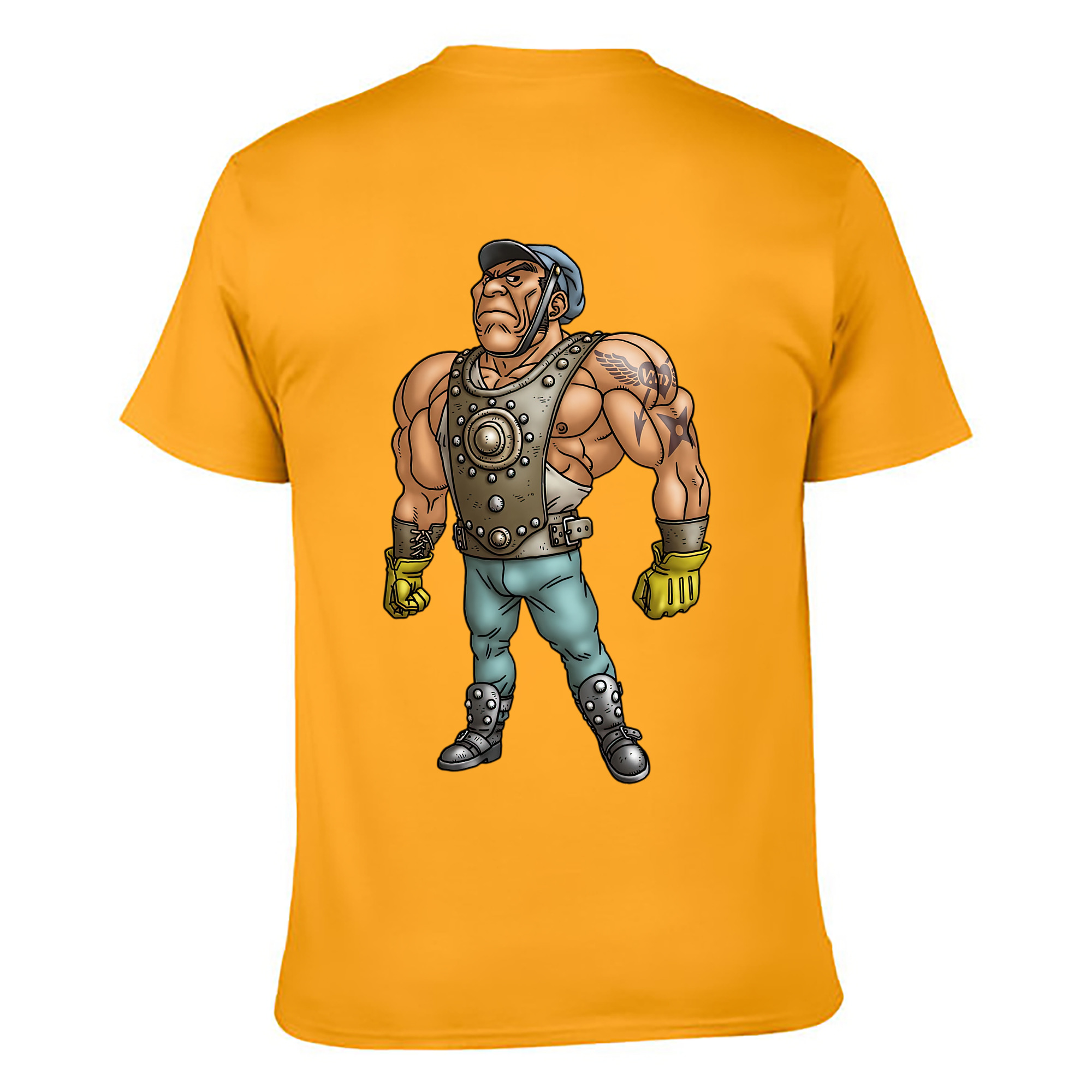 （画像用） ドラゴンクエスト Doragon Kuesuto Dragon Quest 綿100％ メンズ半袖Tシャツ（バックプリント） 通気性