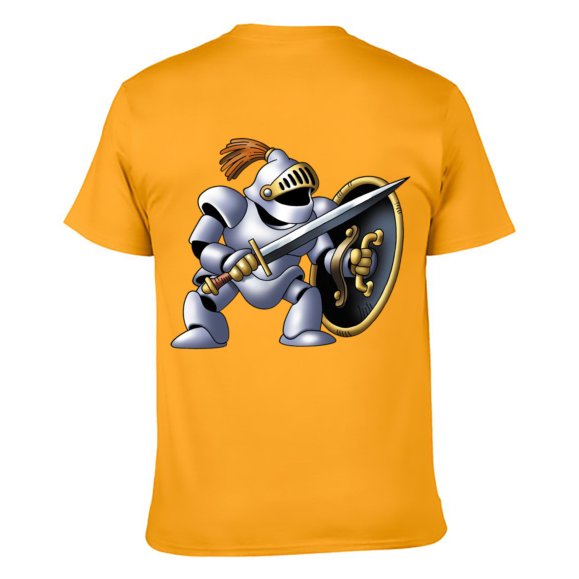 （画像用） ドラゴンクエスト Doragon Kuesuto Dragon Quest 綿100％ メンズ半袖Tシャツ（バックプリント） 通気性