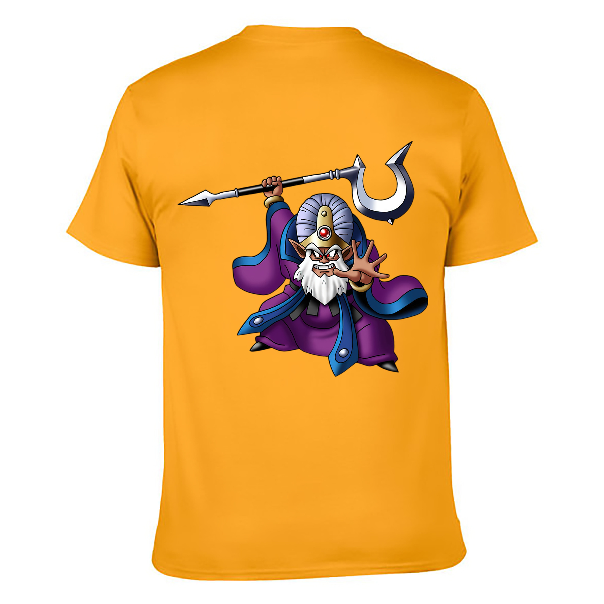 （画像用） ドラゴンクエスト Doragon Kuesuto Dragon Quest 綿100％ メンズ半袖Tシャツ（バックプリント） 通気性