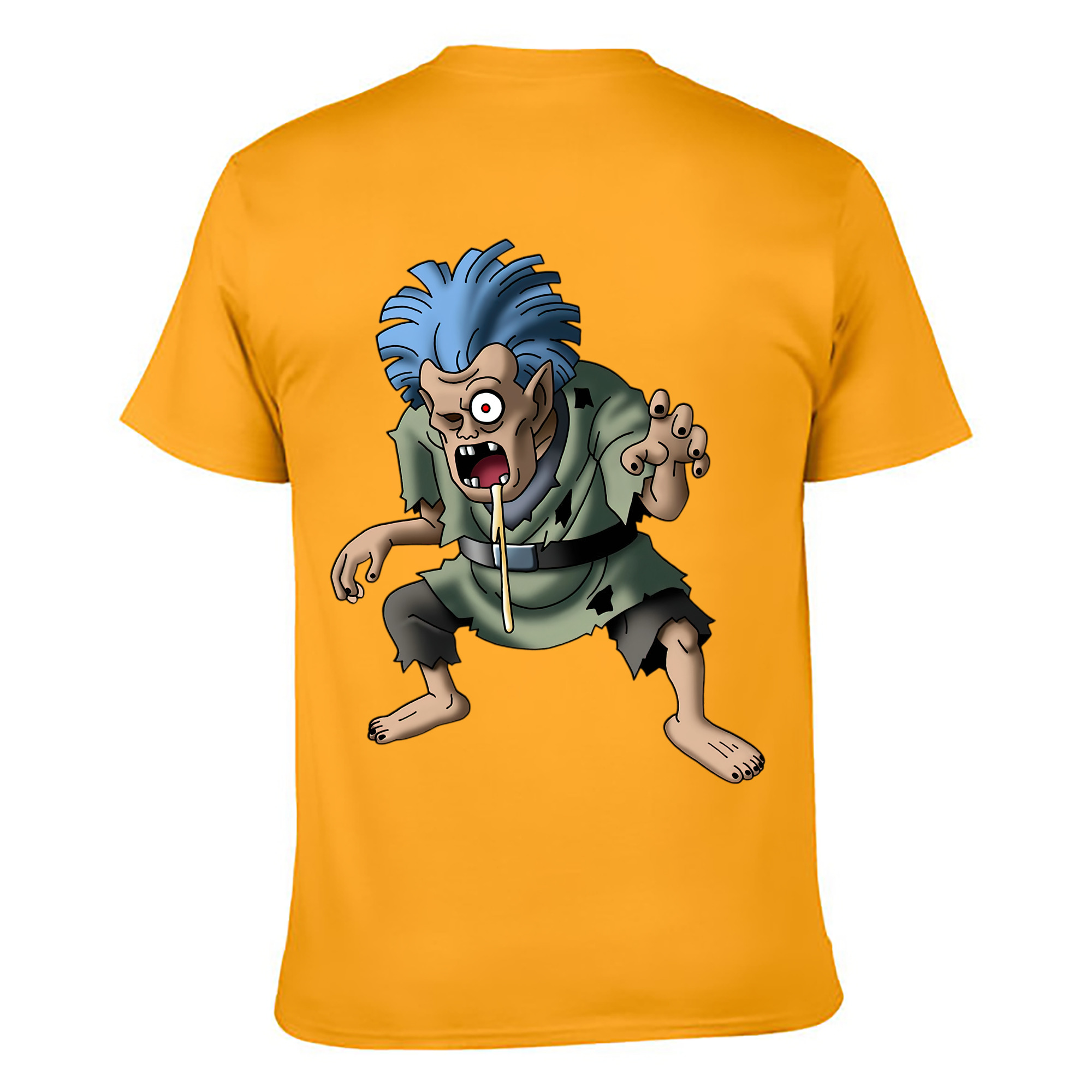 （画像用） ドラゴンクエスト Doragon Kuesuto Dragon Quest 綿100％ メンズ半袖Tシャツ（バックプリント） 通気性