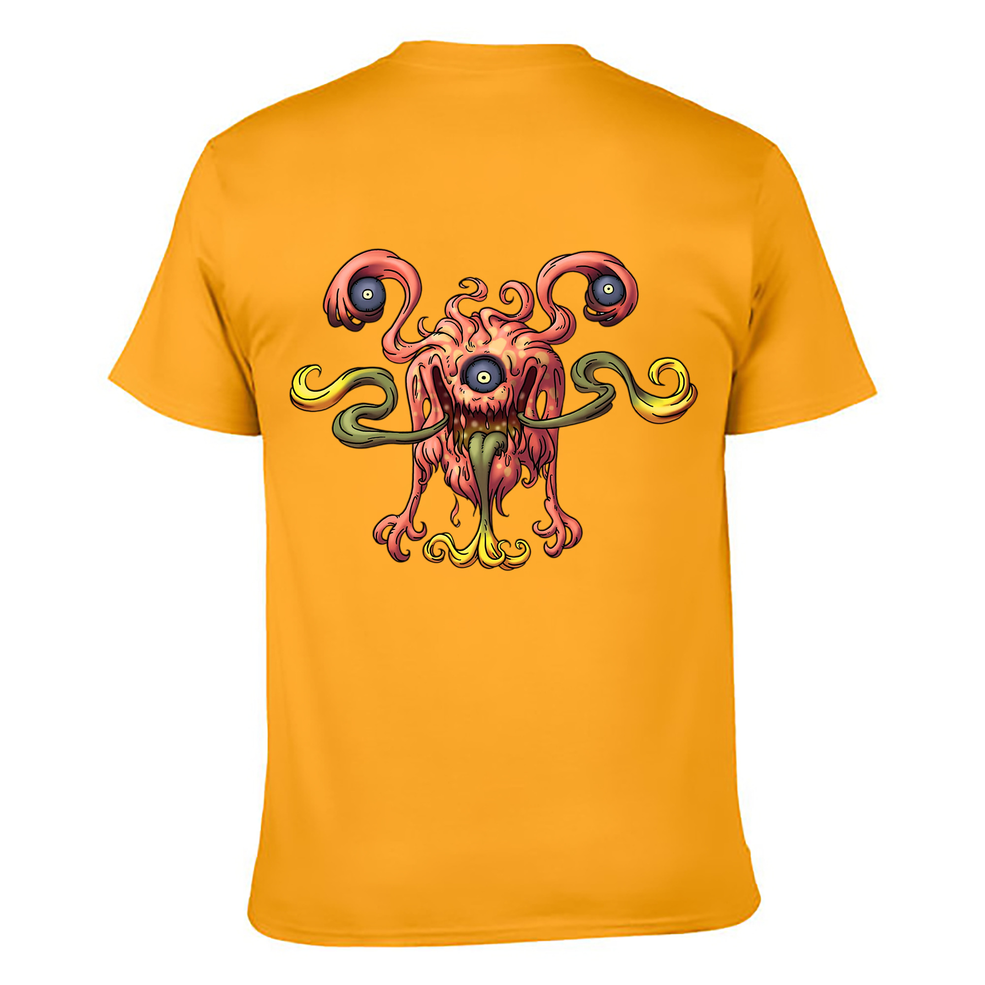 （画像用） ドラゴンクエスト Doragon Kuesuto Dragon Quest 綿100％ メンズ半袖Tシャツ（バックプリント） 通気性