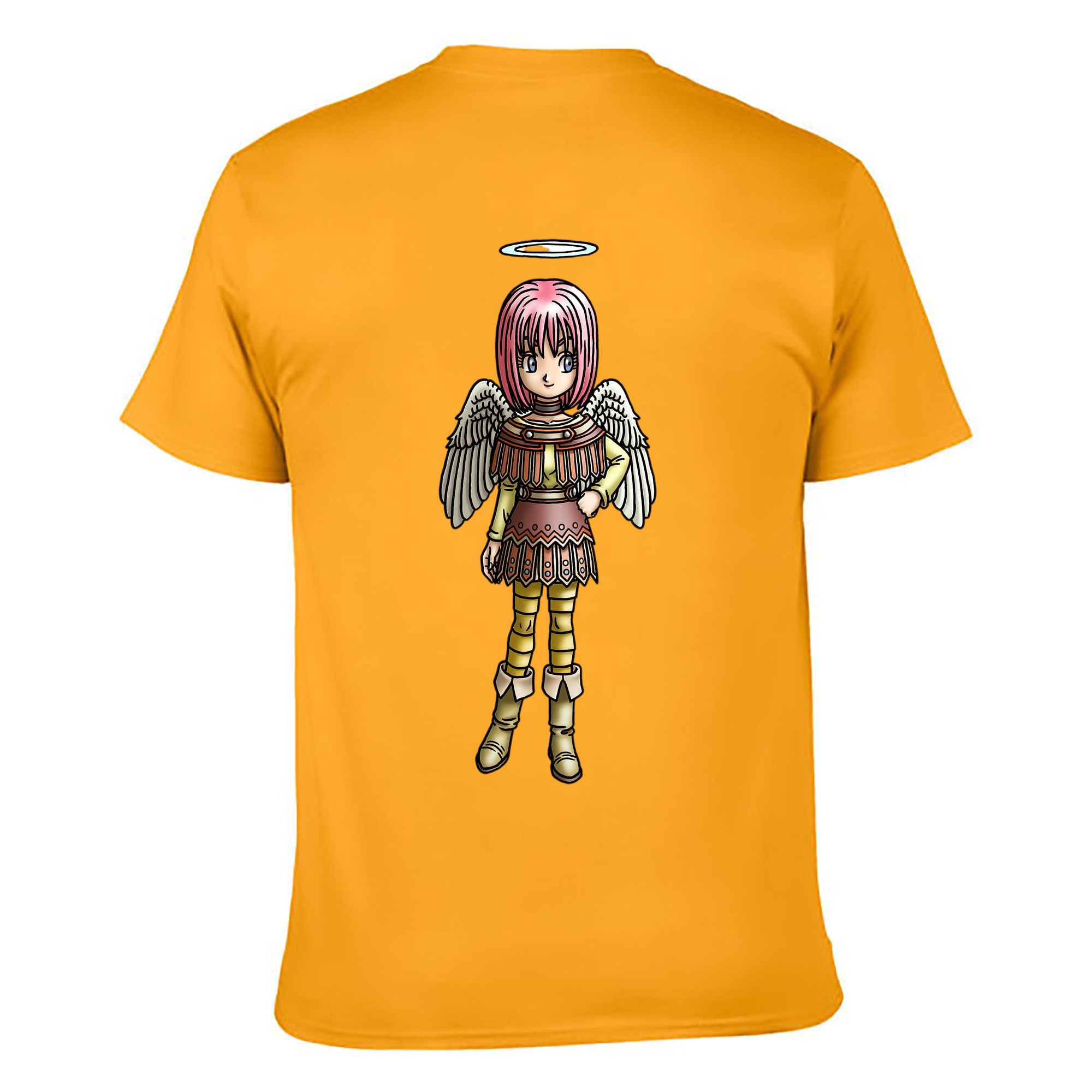 （画像用） ドラゴンクエスト Doragon Kuesuto Dragon Quest 綿100％ メンズ半袖Tシャツ（バックプリント） 通気性