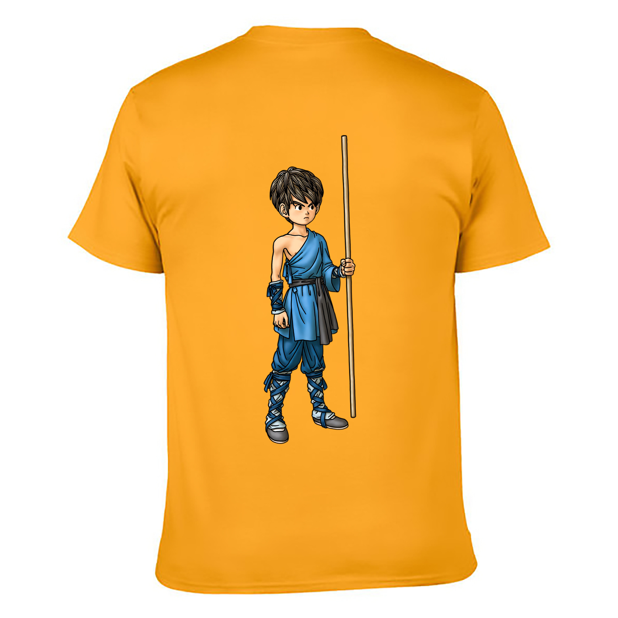 （画像用） ドラゴンクエスト Doragon Kuesuto Dragon Quest 綿100％ メンズ半袖Tシャツ（バックプリント） 通気性