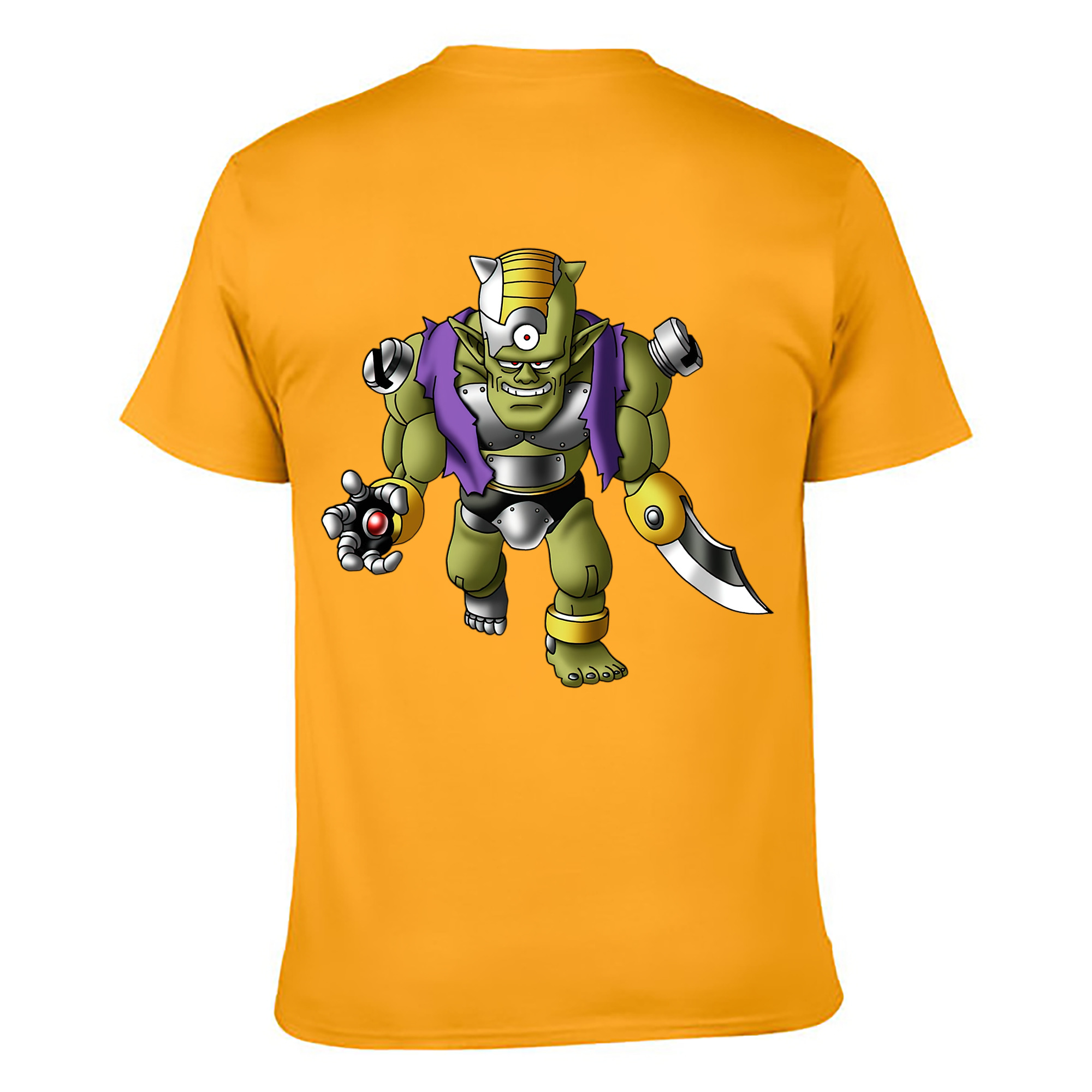 （画像用） ドラゴンクエスト Doragon Kuesuto Dragon Quest 綿100％ メンズ半袖Tシャツ（バックプリント） 通気性
