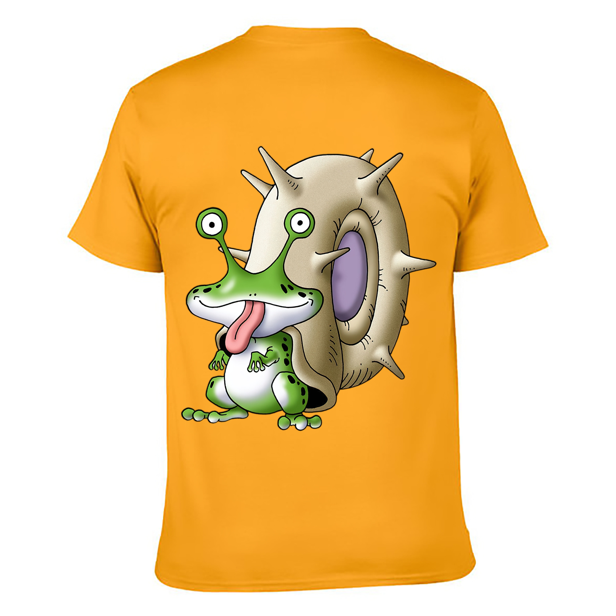 （画像用） ドラゴンクエスト Doragon Kuesuto Dragon Quest 綿100％ メンズ半袖Tシャツ（バックプリント） 通気性