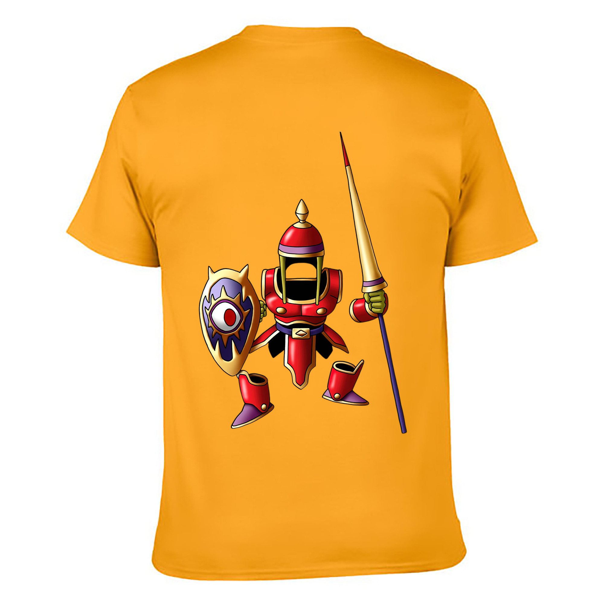 （画像用） ドラゴンクエスト Doragon Kuesuto Dragon Quest 綿100％ メンズ半袖Tシャツ（バックプリント） 通気性